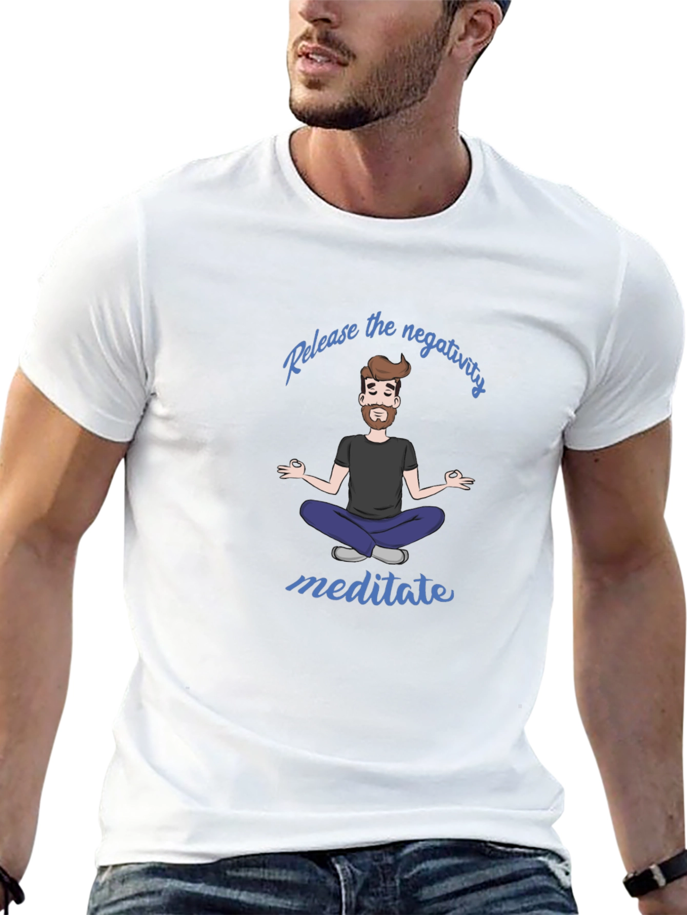 Meditate T-Shirt - Release Negativity Graphic Tee