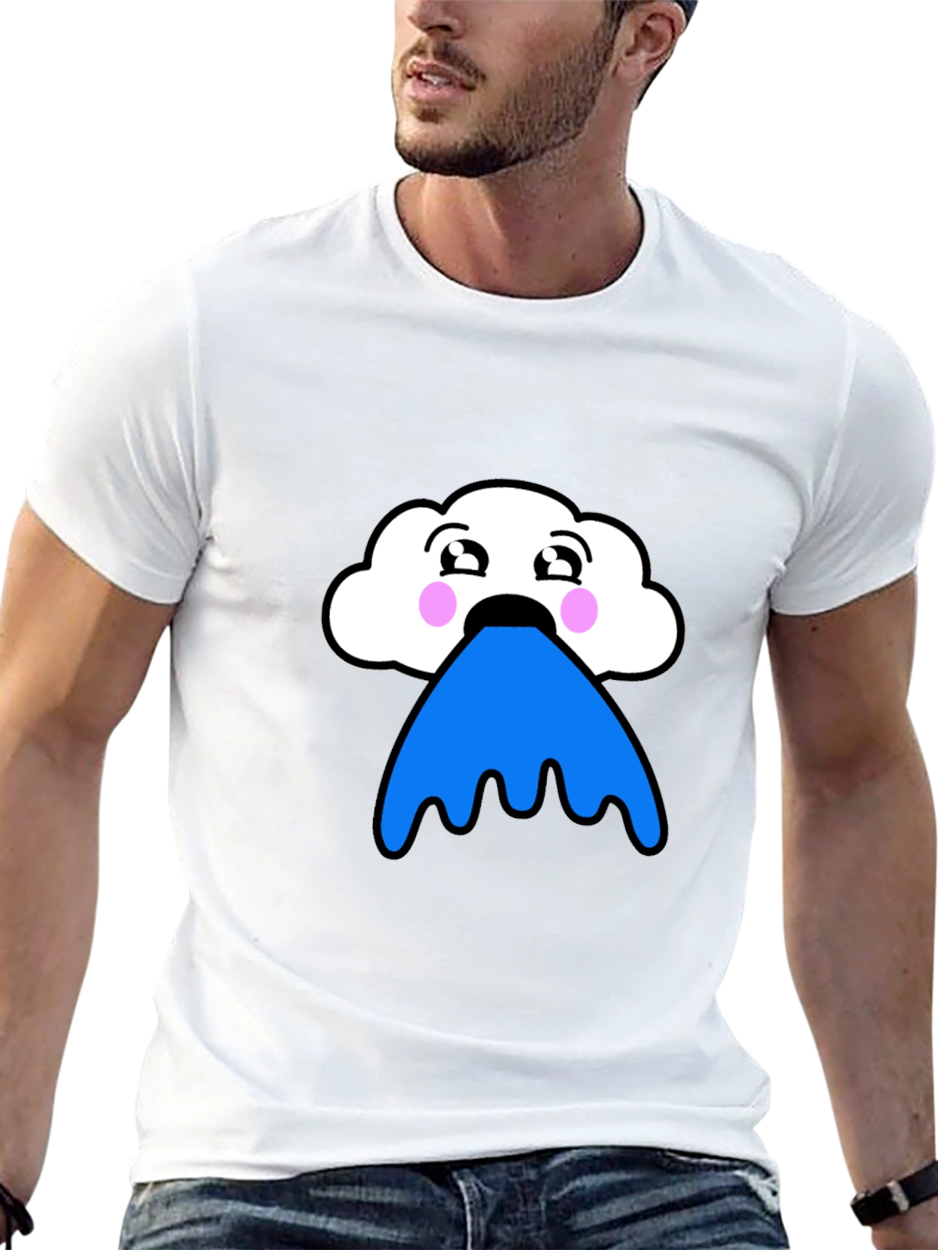 Funny Cloud Puke Blue T-Shirt