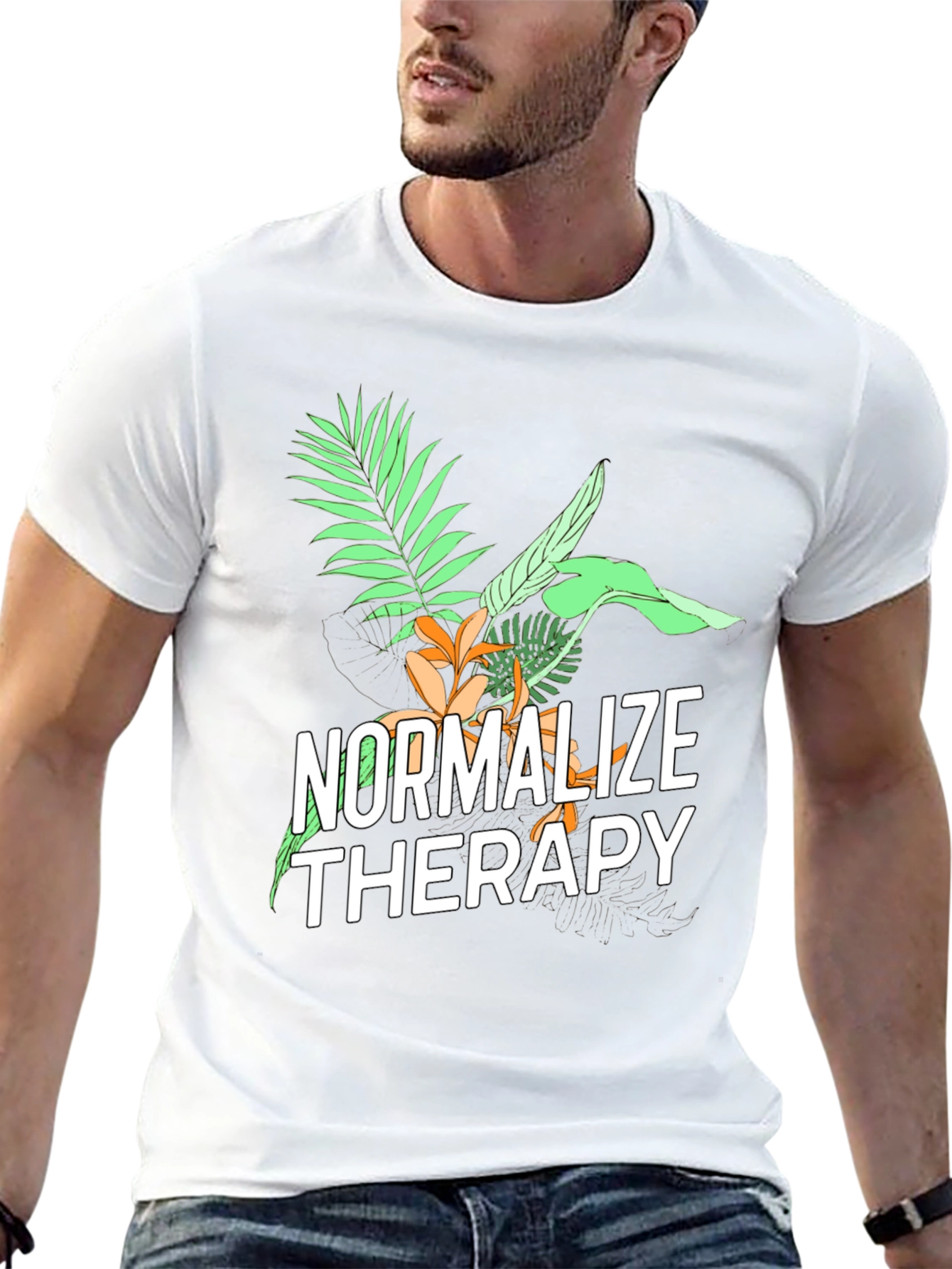 Normalize Therapy Graphic Tee - Black Unisex T-Shirt