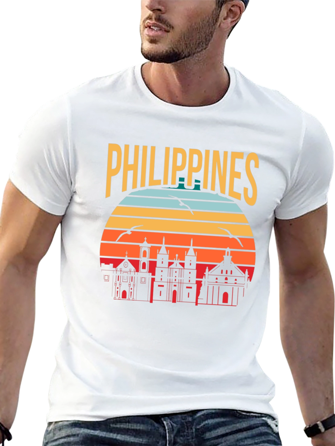 Philippines Retro Skyline T-Shirt
