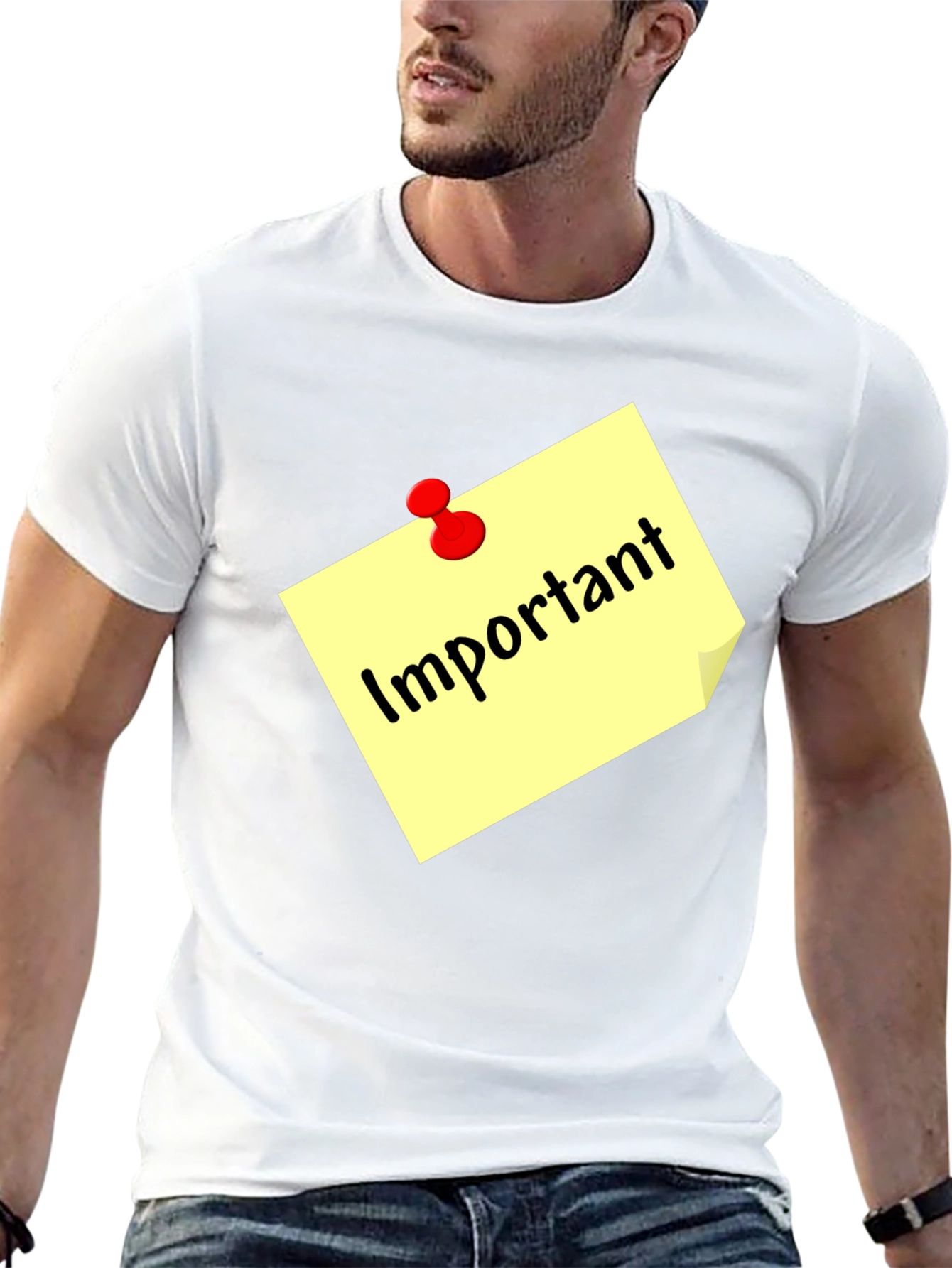 Important Note Black T-Shirt