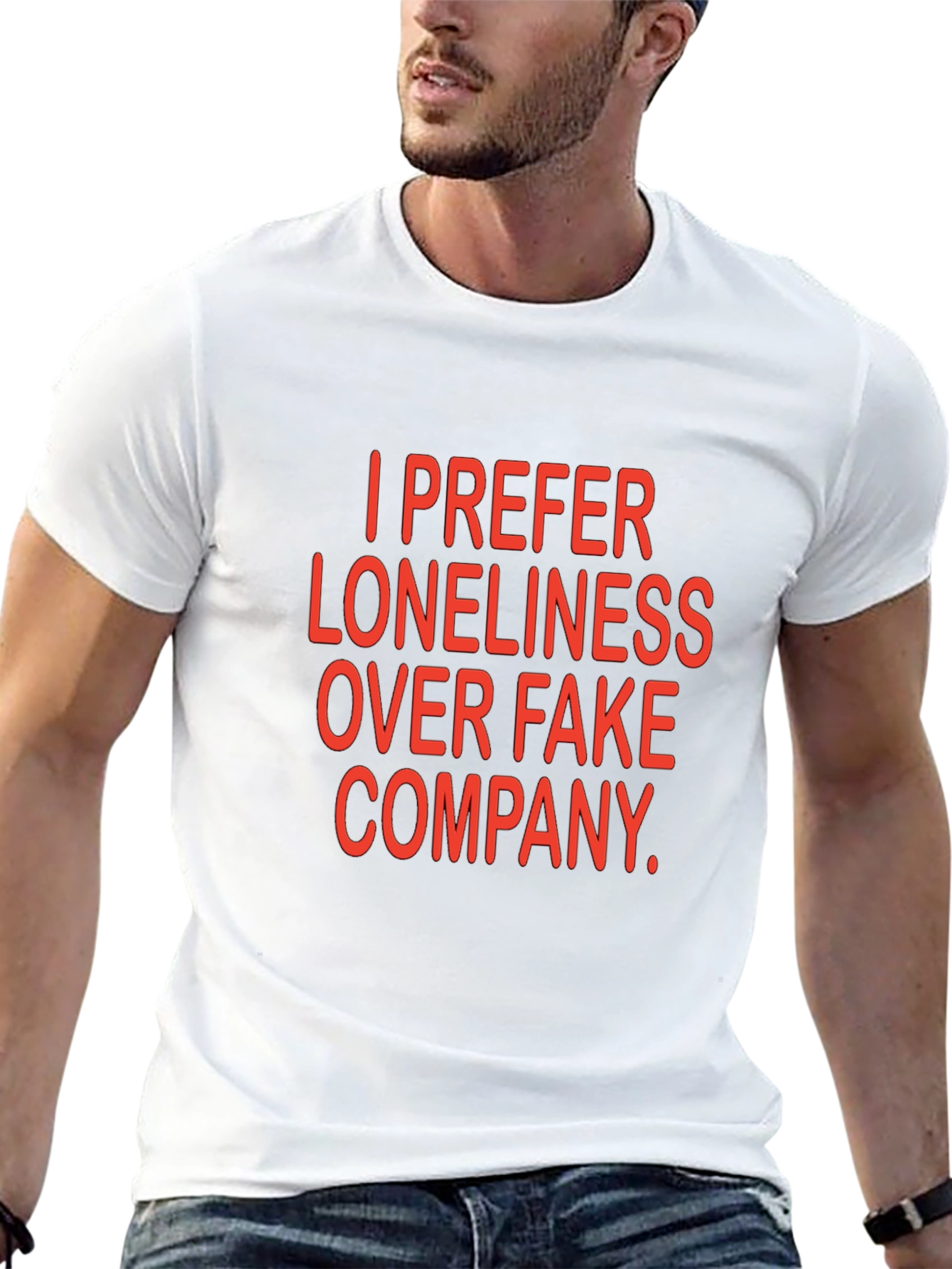 Loneliness Over Fake Company Graphic Tee