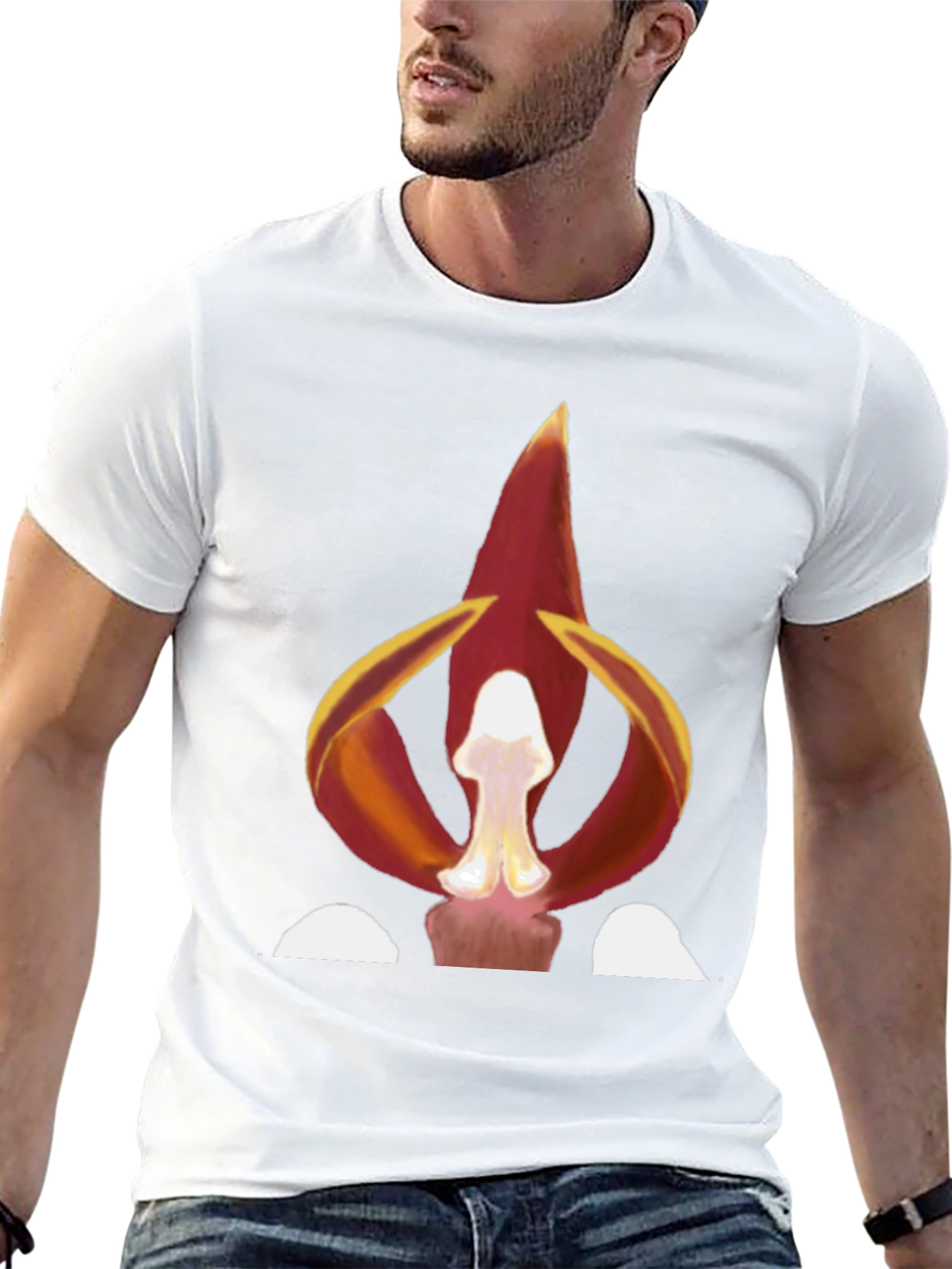 Fiery Bloom Graphic Tee - Bold Statement Shirt