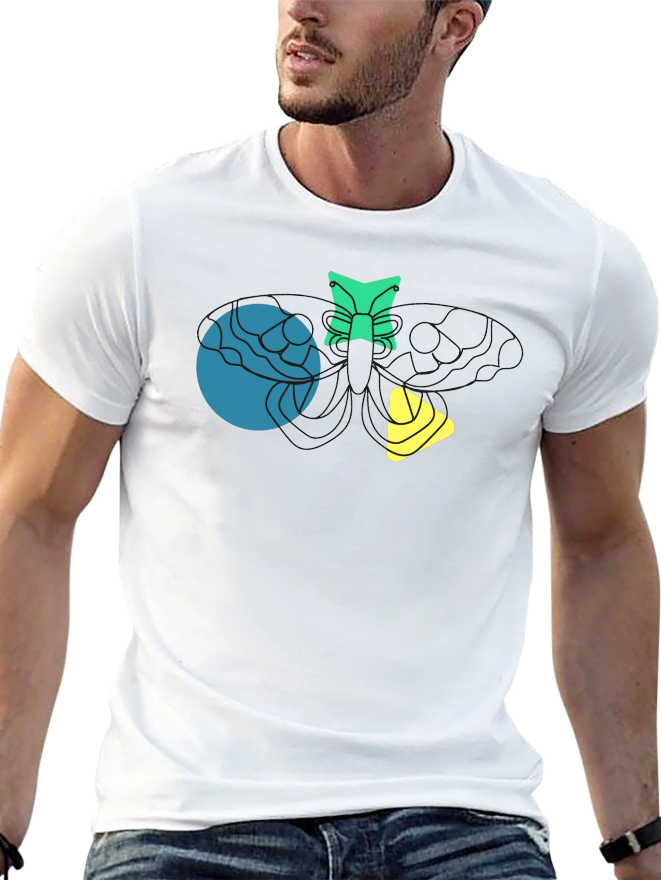 Abstract Graphic Black T-Shirt