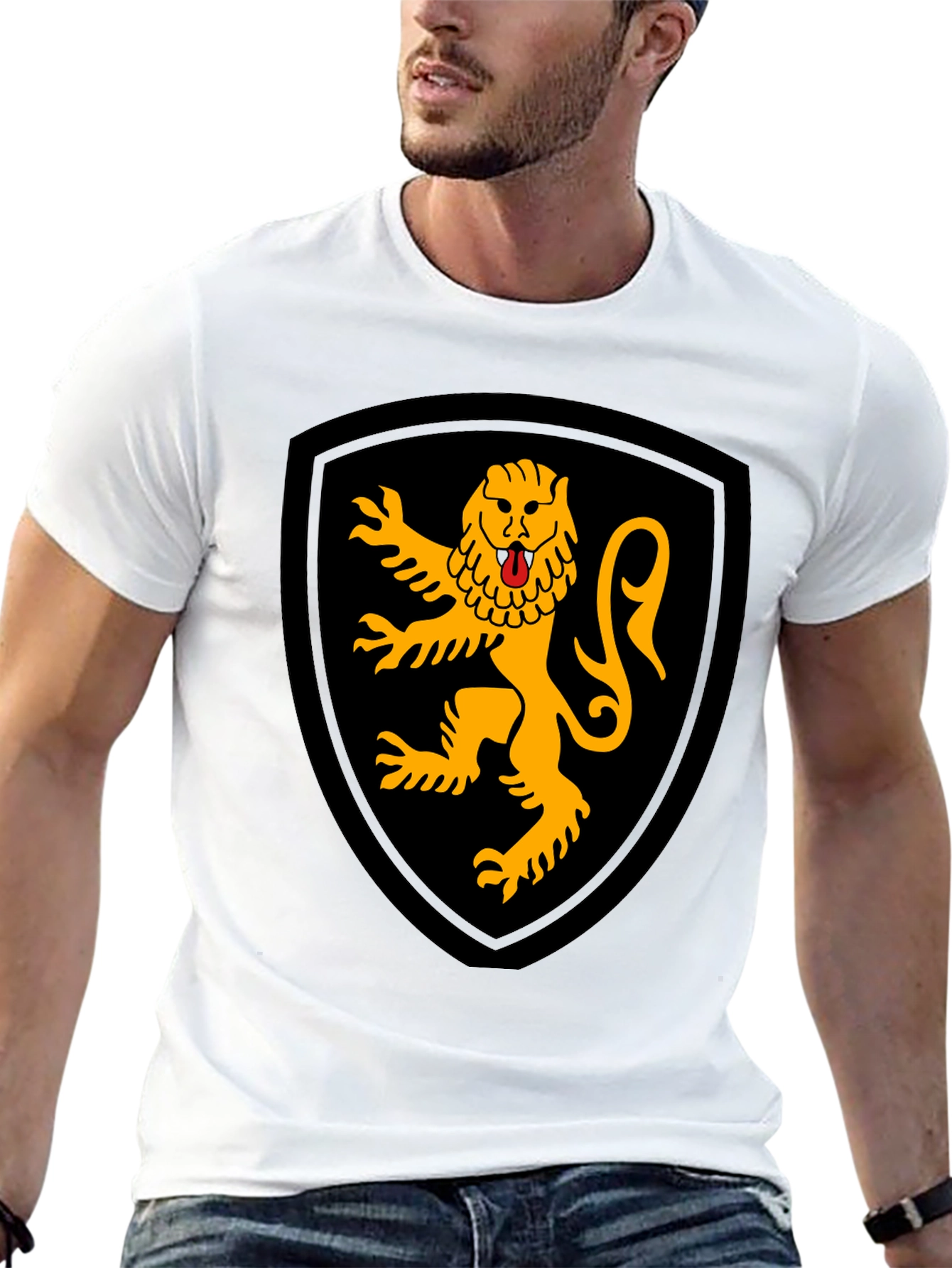 Heraldic Lion Black T-Shirt