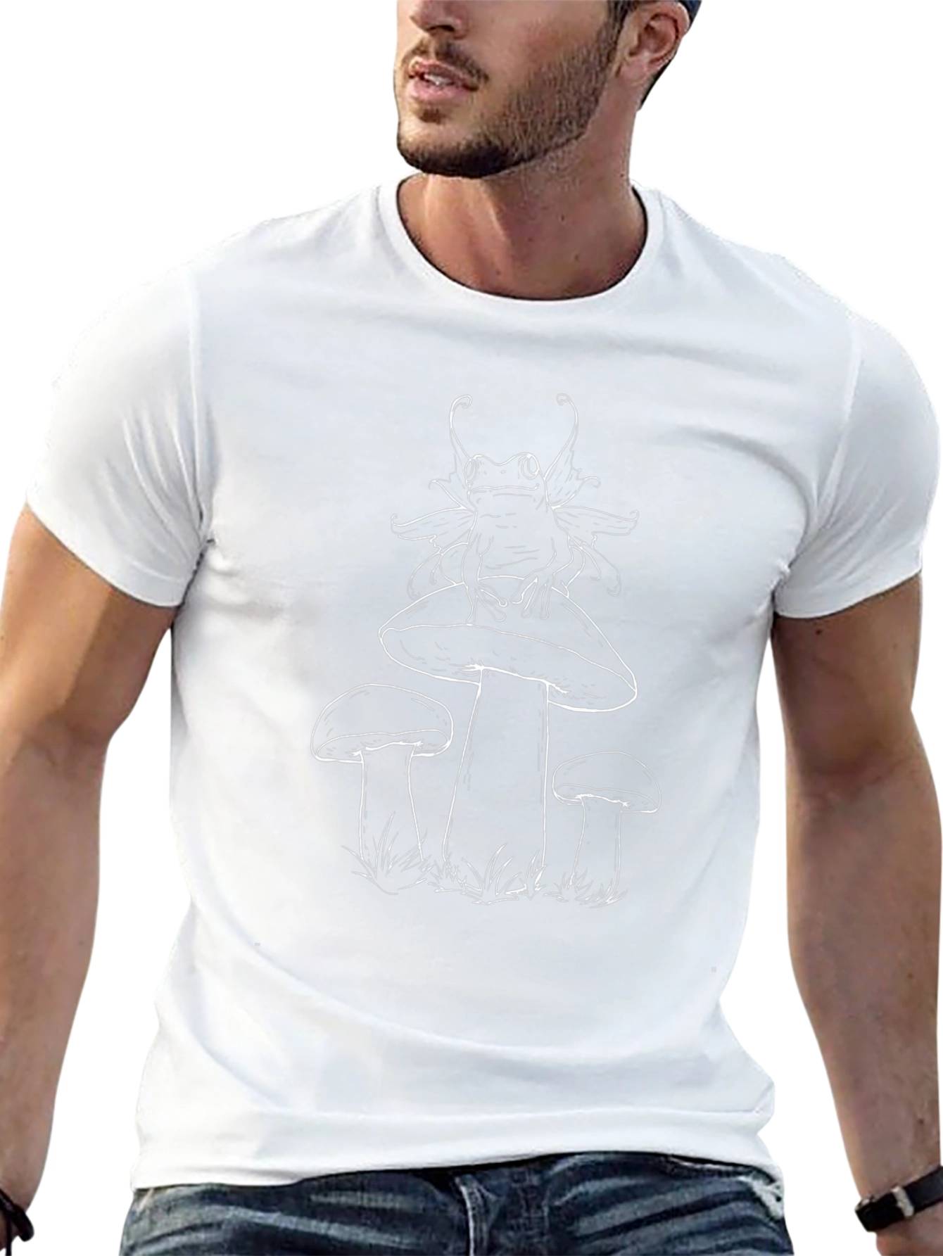 Frog Fairy Mushroom Graphic Tee