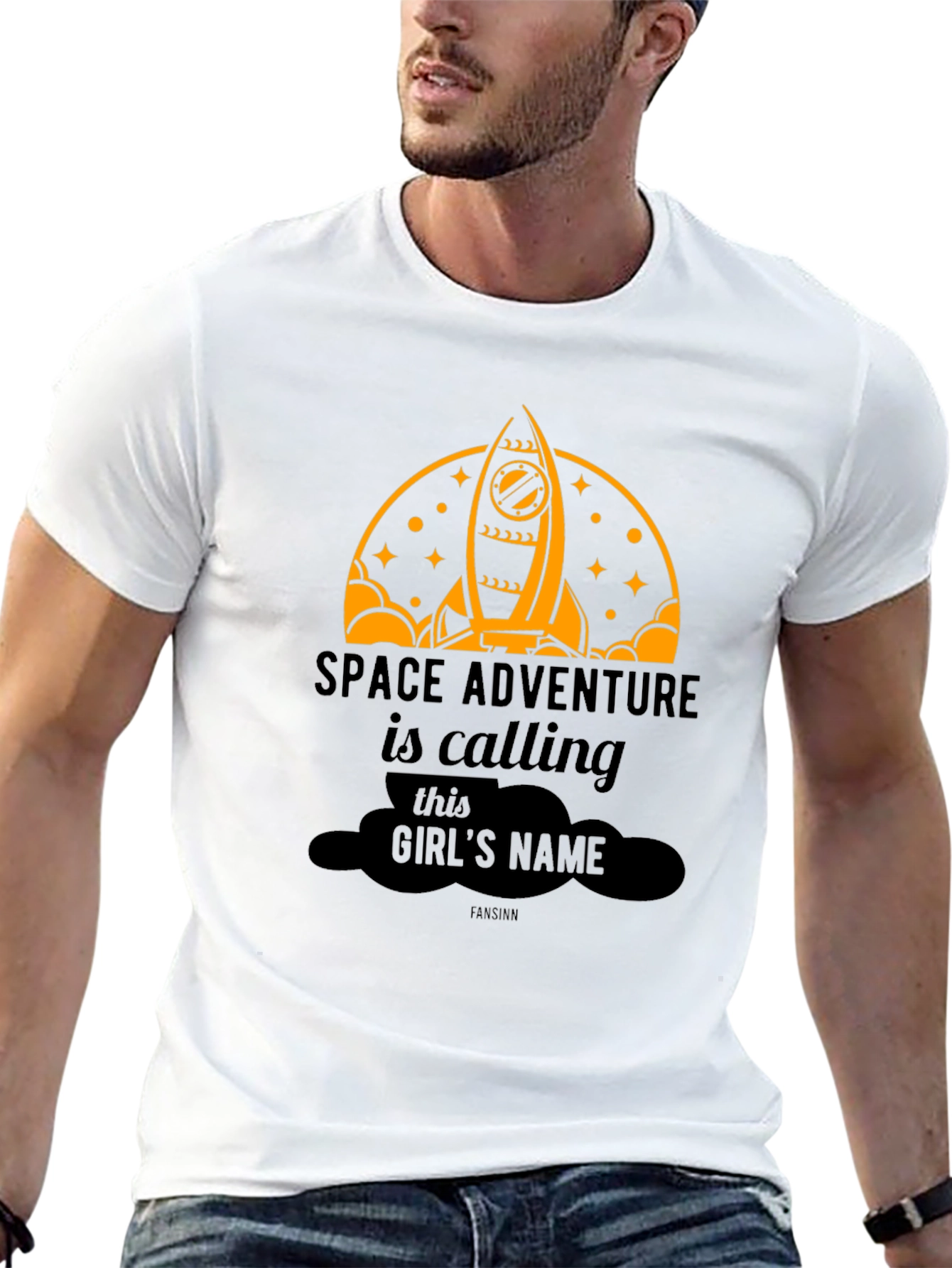 Space Adventure Girls Name T-Shirt