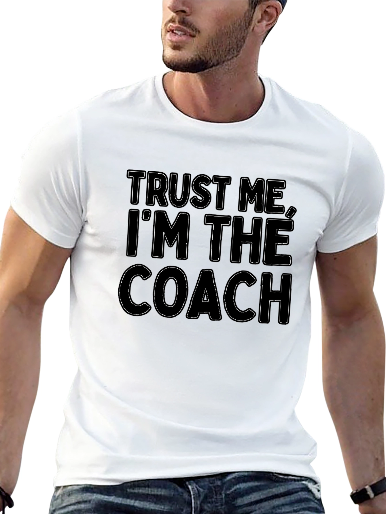Trust Me Im The Coach Black Graphic Tee