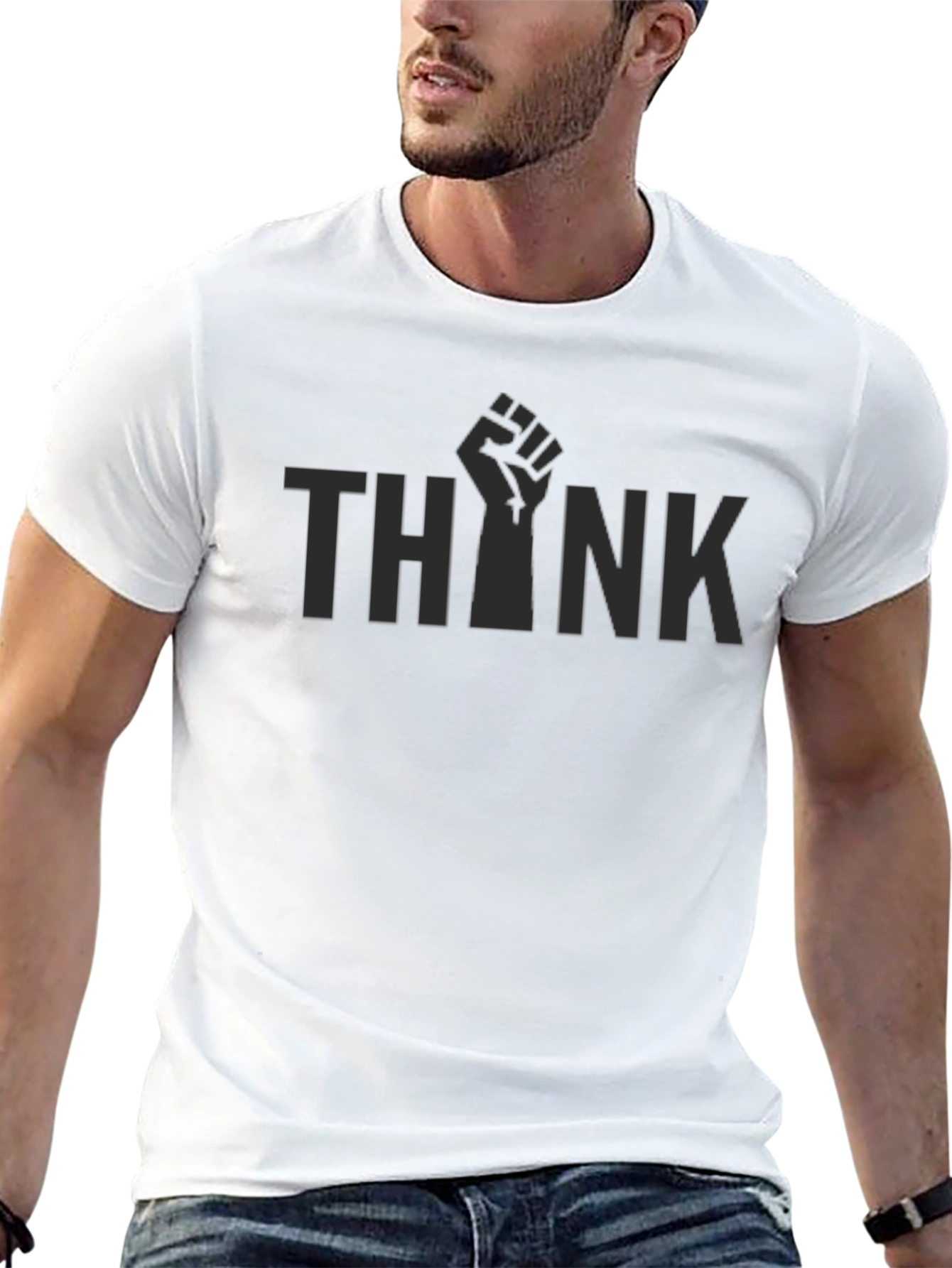 Think Fist Black Graphic T-Shirt