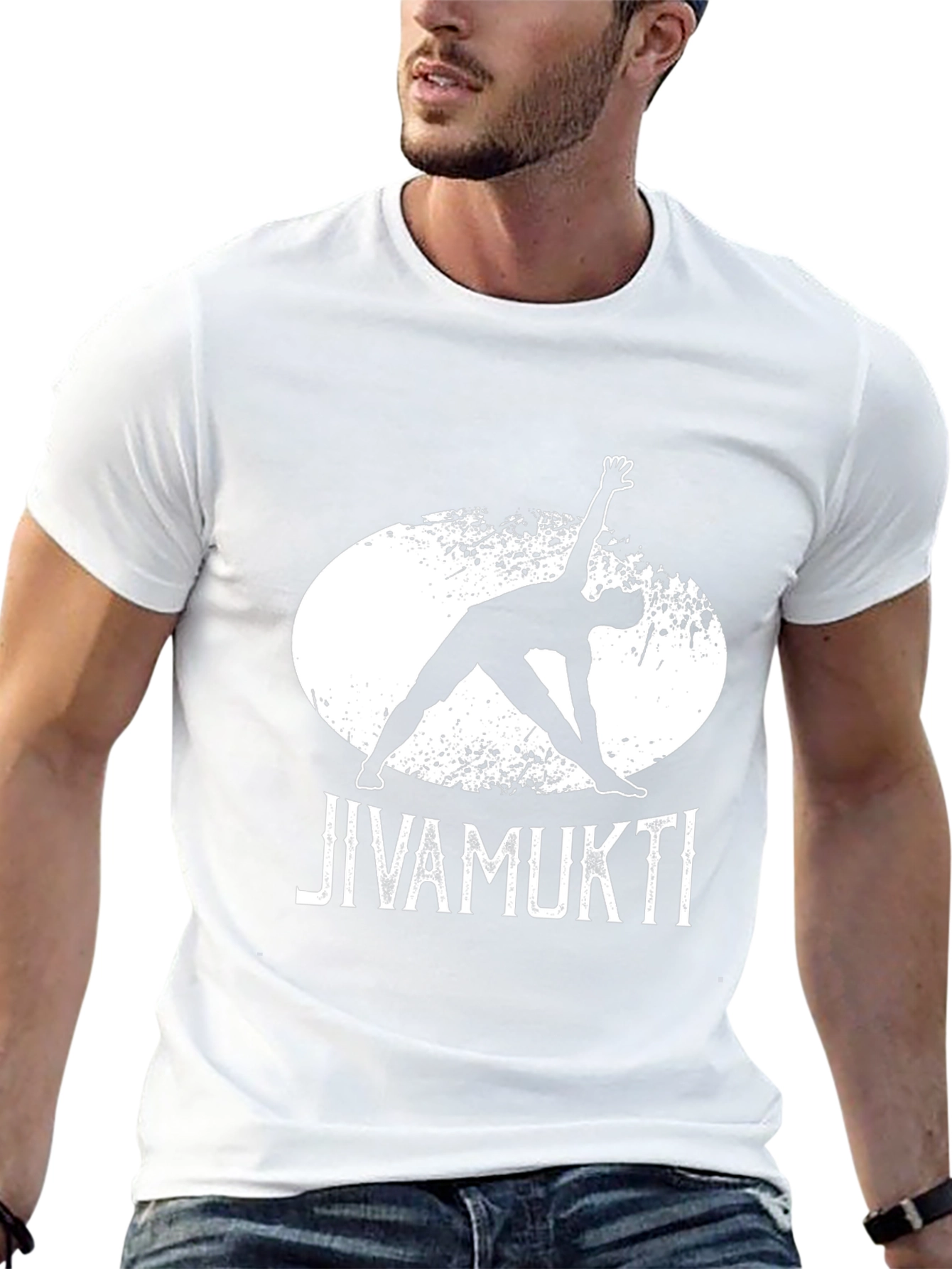Jivamukti Yoga Graphic Tee - Black Cotton T-Shirt