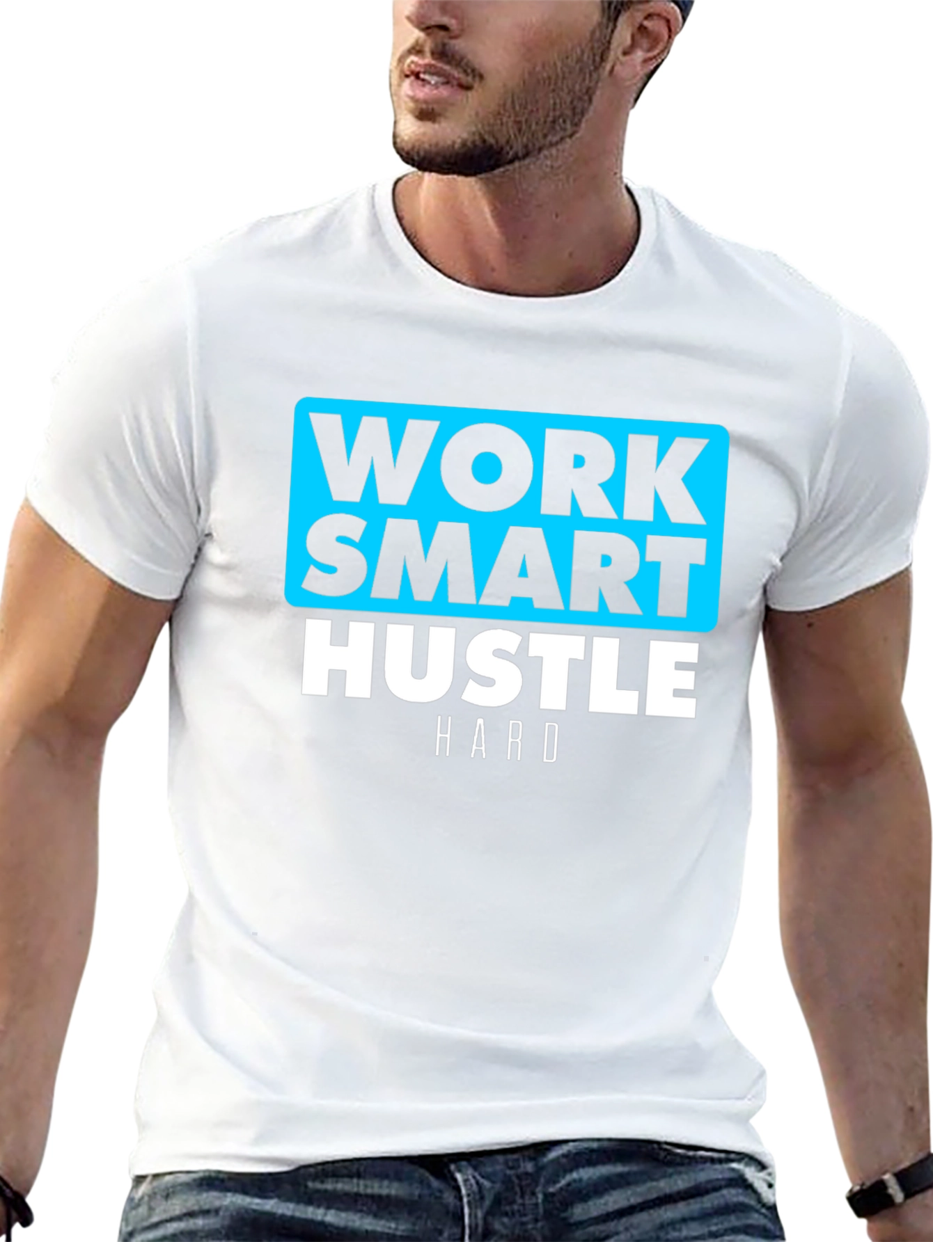 Work Smart Hustle Hard Black T-Shirt
