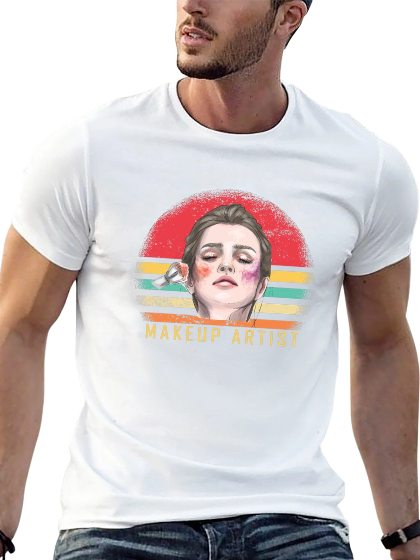 Makeup Artist Graphic T-Shirt - Retro Style