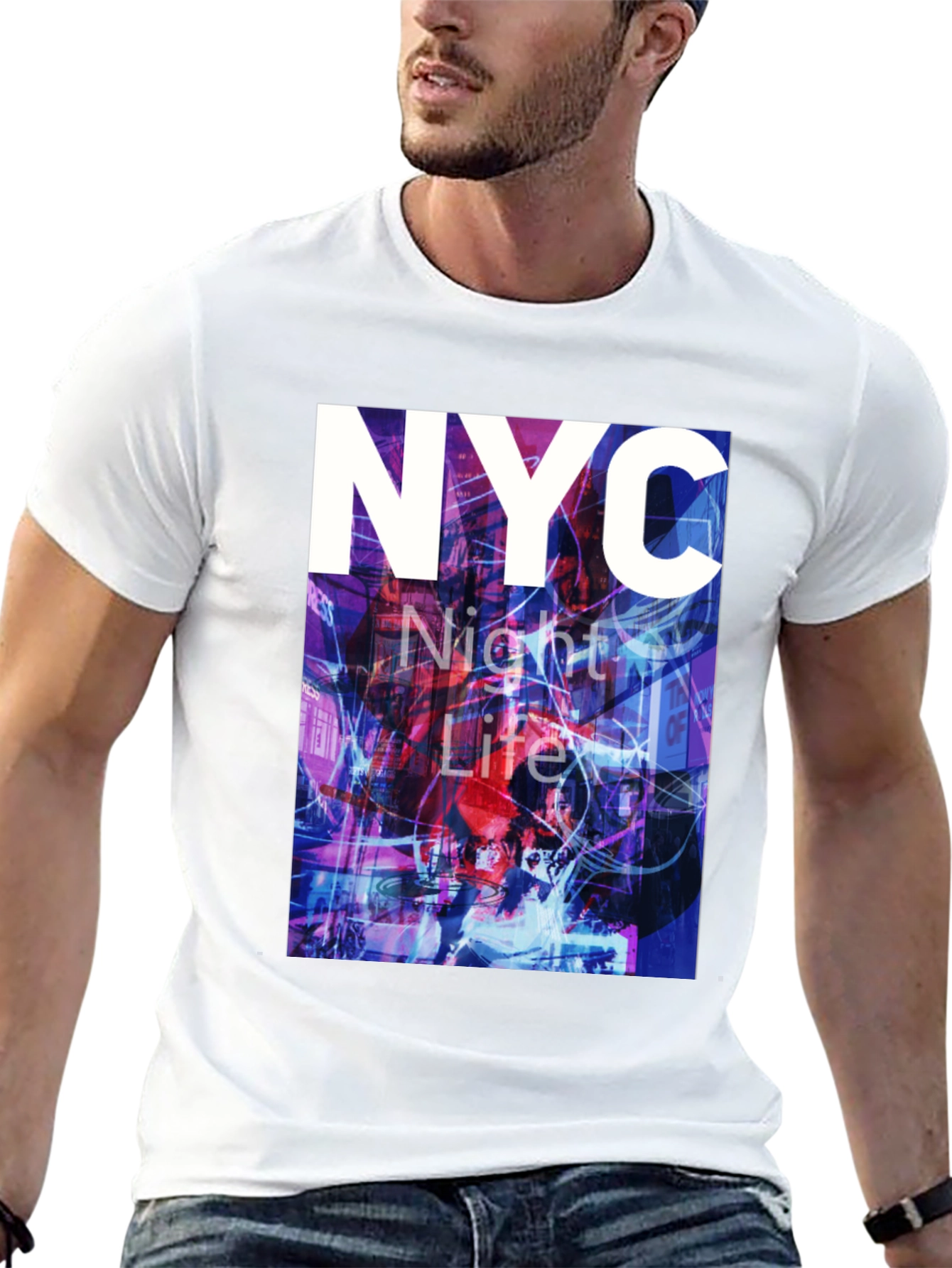 NYC Night Life Graphic Tee - Urban Style