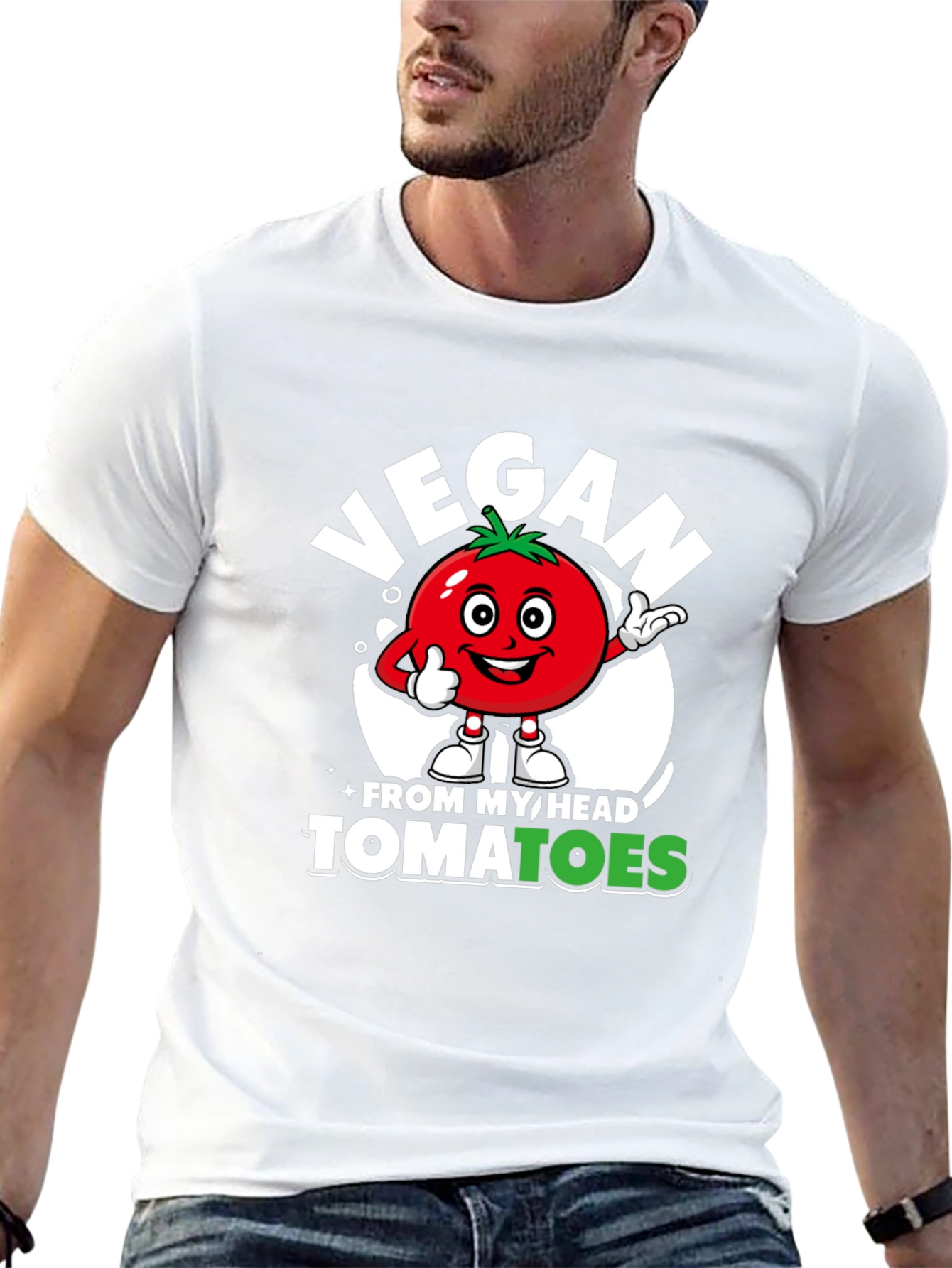 Vegan From My Head Tomatoes Graphic Tee