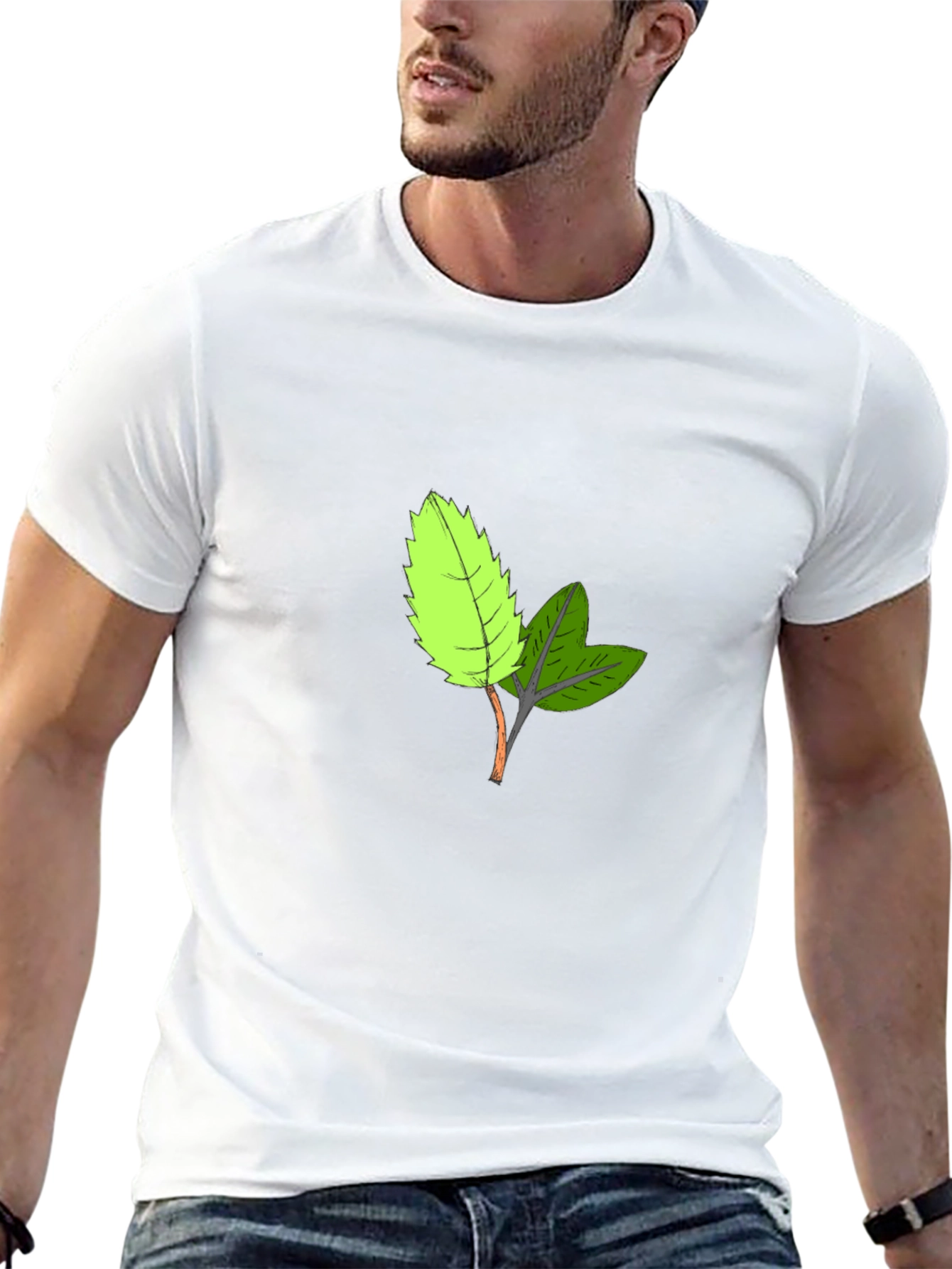 Leaf Print Tee - Casual Comfort Style