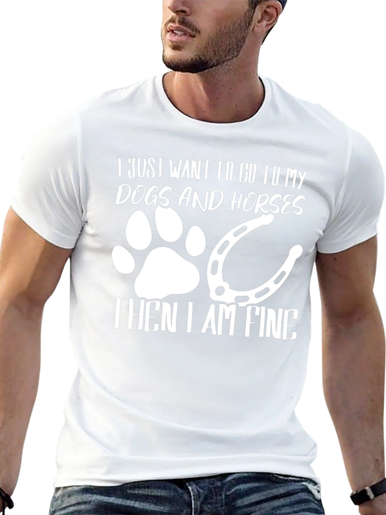 Dogs and Horses T-Shirt Fine Design