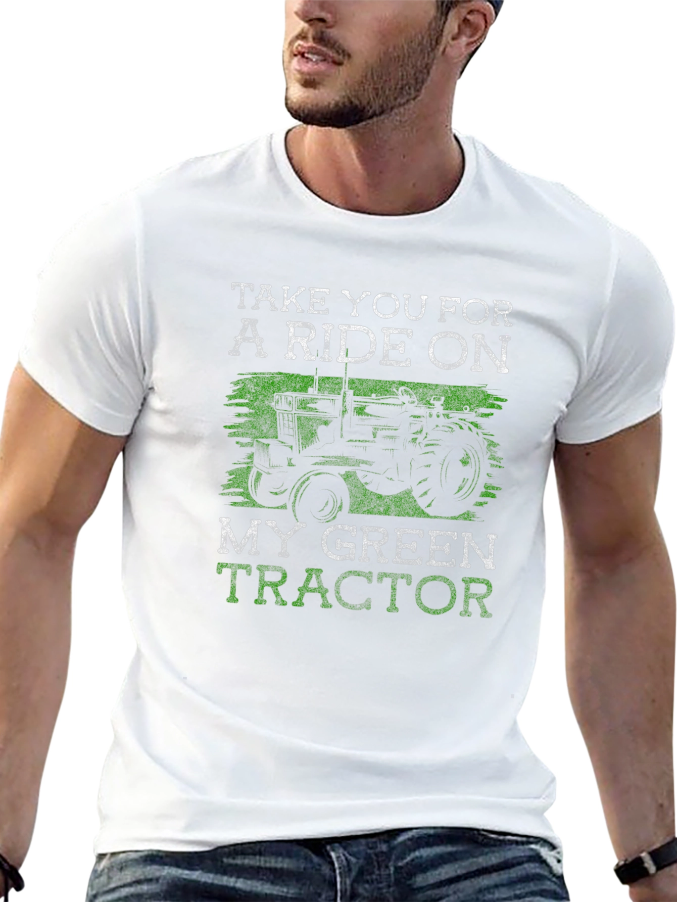 Green Tractor Ride Graphic Tee
