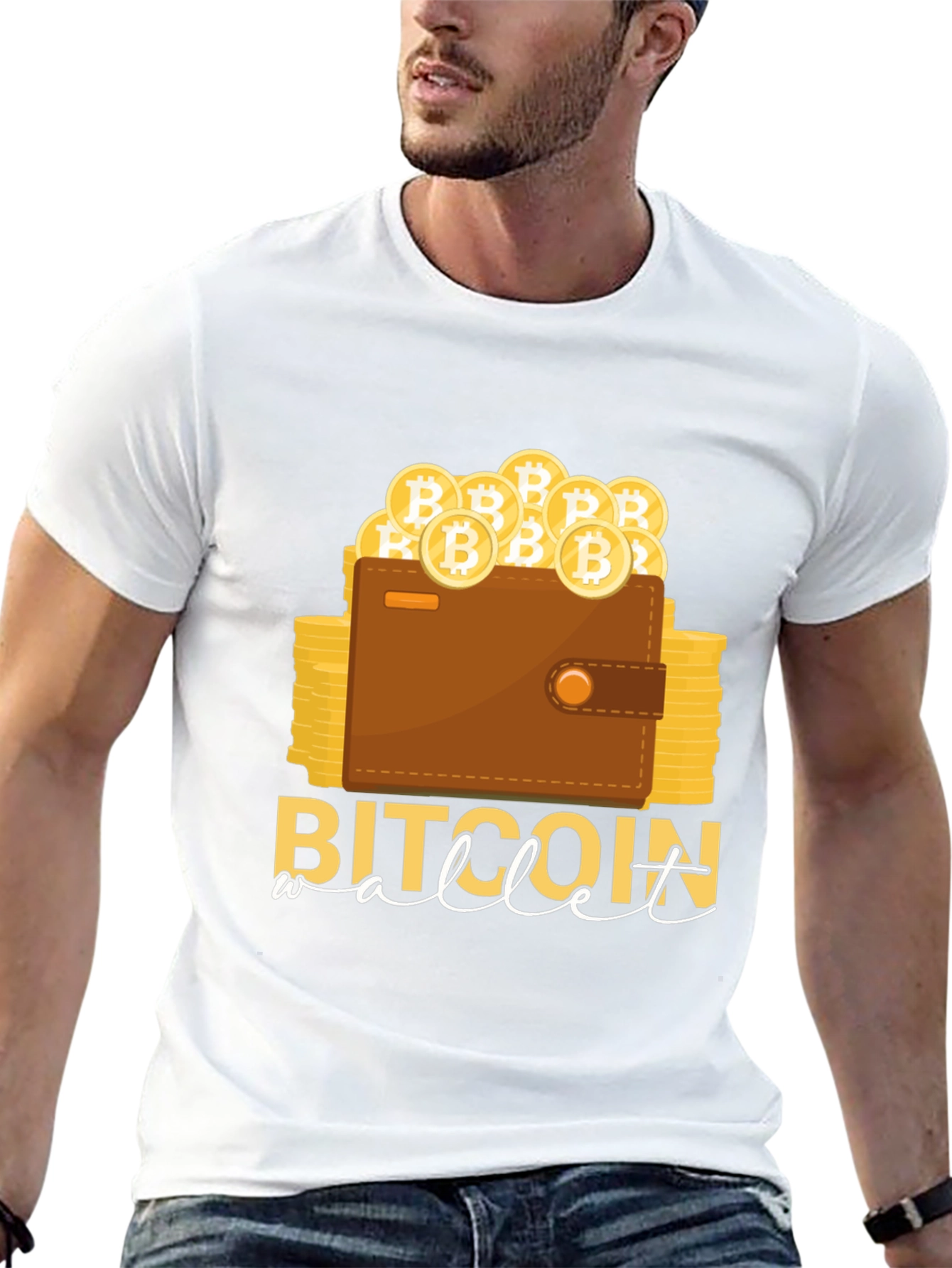 Bitcoin Wallet T-Shirt Crypto Design