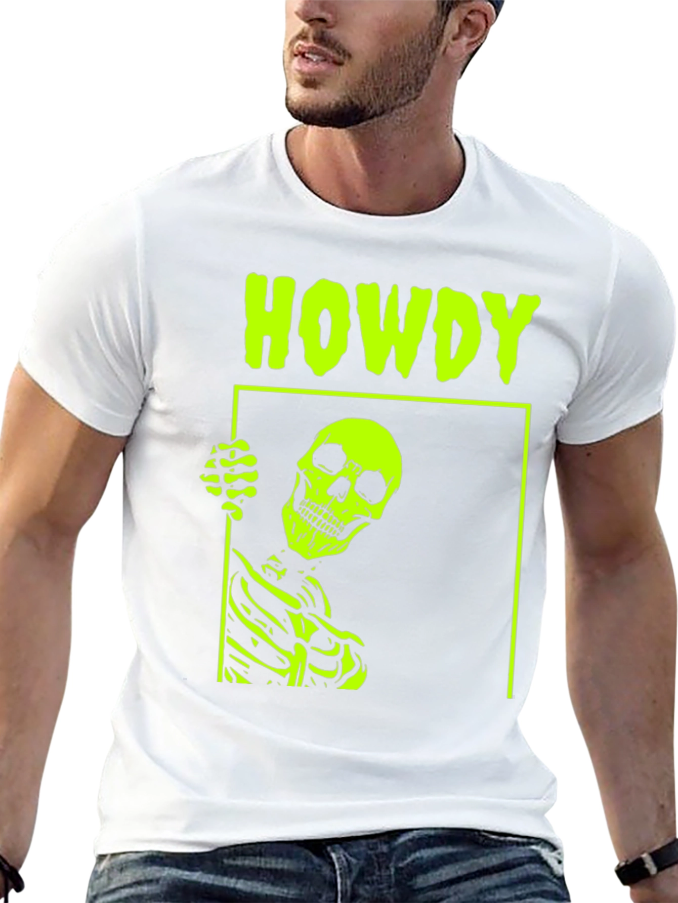 Howdy Skeleton Graphic Tee - Bold & Edgy
