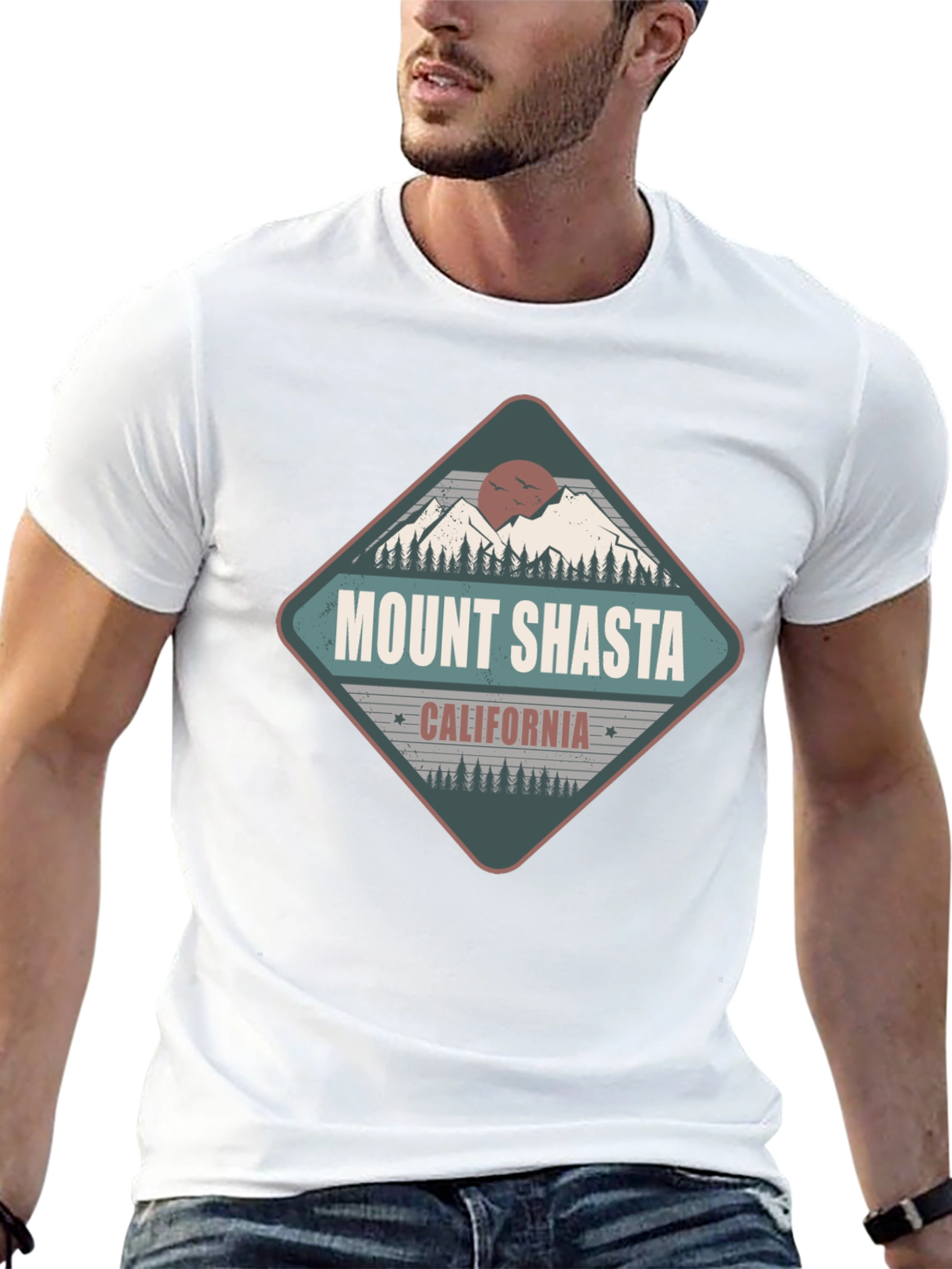 Mount Shasta California Graphic Tee