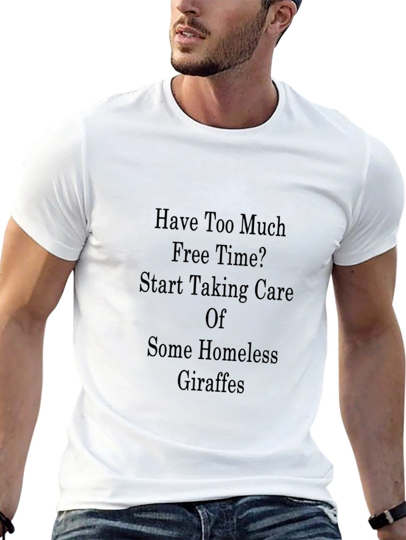 Homeless Giraffe Humor Tee