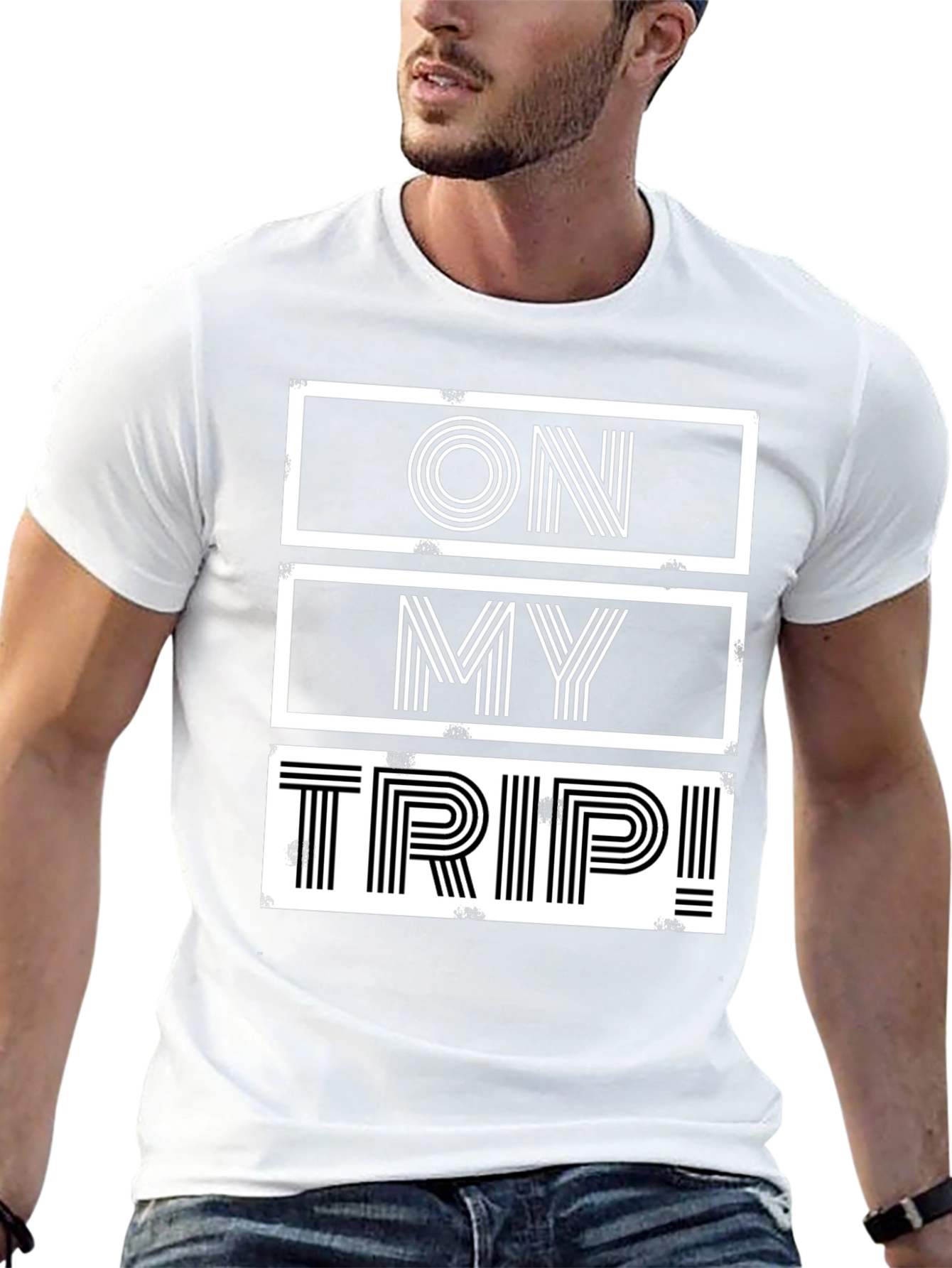 On My Trip Graphic T-Shirt Black