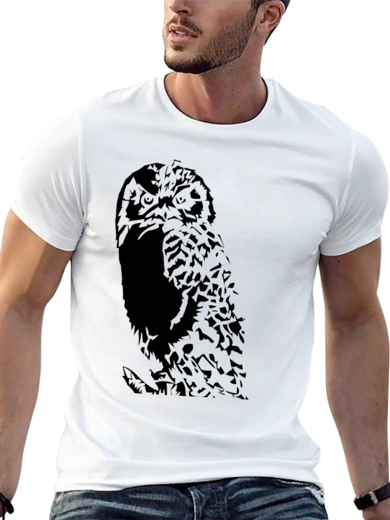 Owl Graphic Black T-Shirt