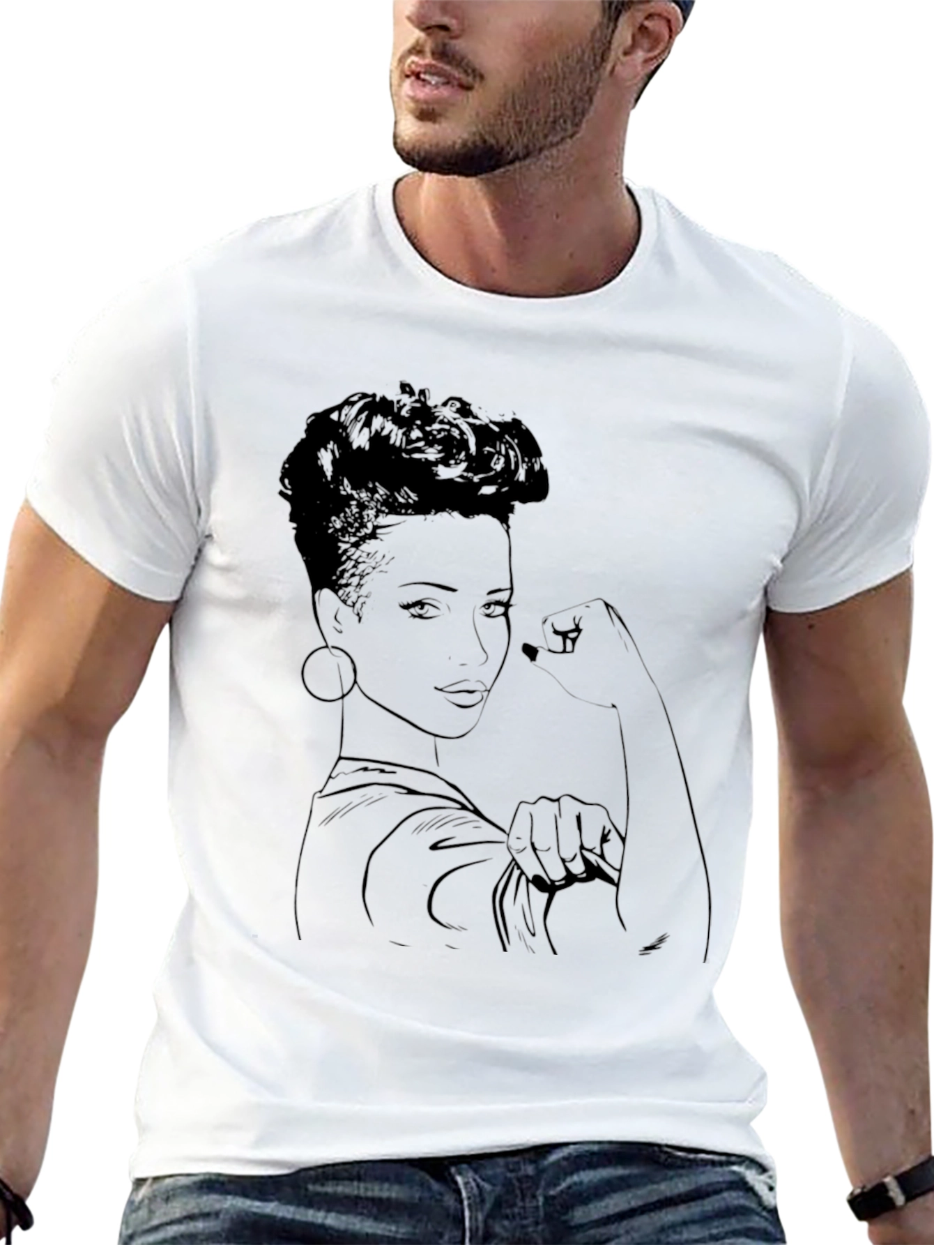 Empowered Woman Graphic Tee - Black