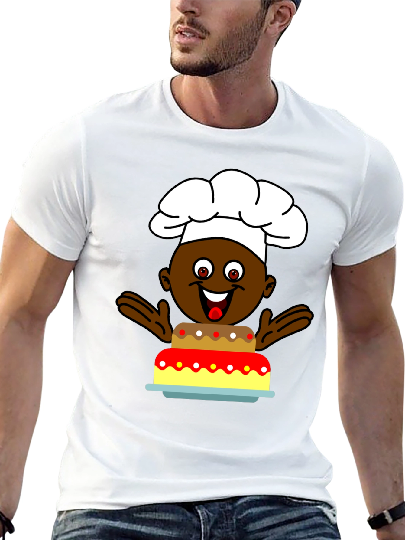 Chef Cake T-Shirt: Funny Cartoon Cook Tee