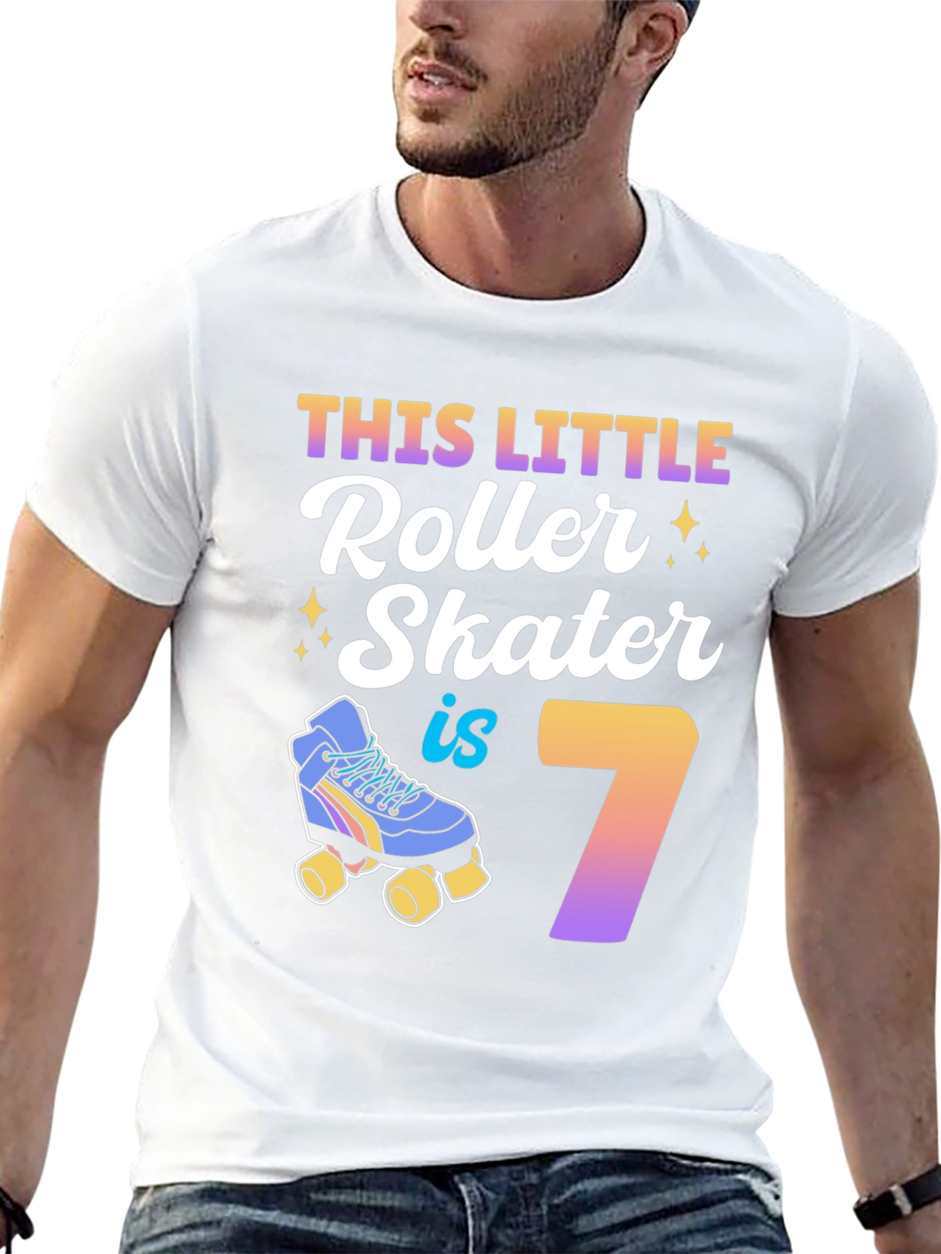 Roller Skater 7th Birthday T-Shirt