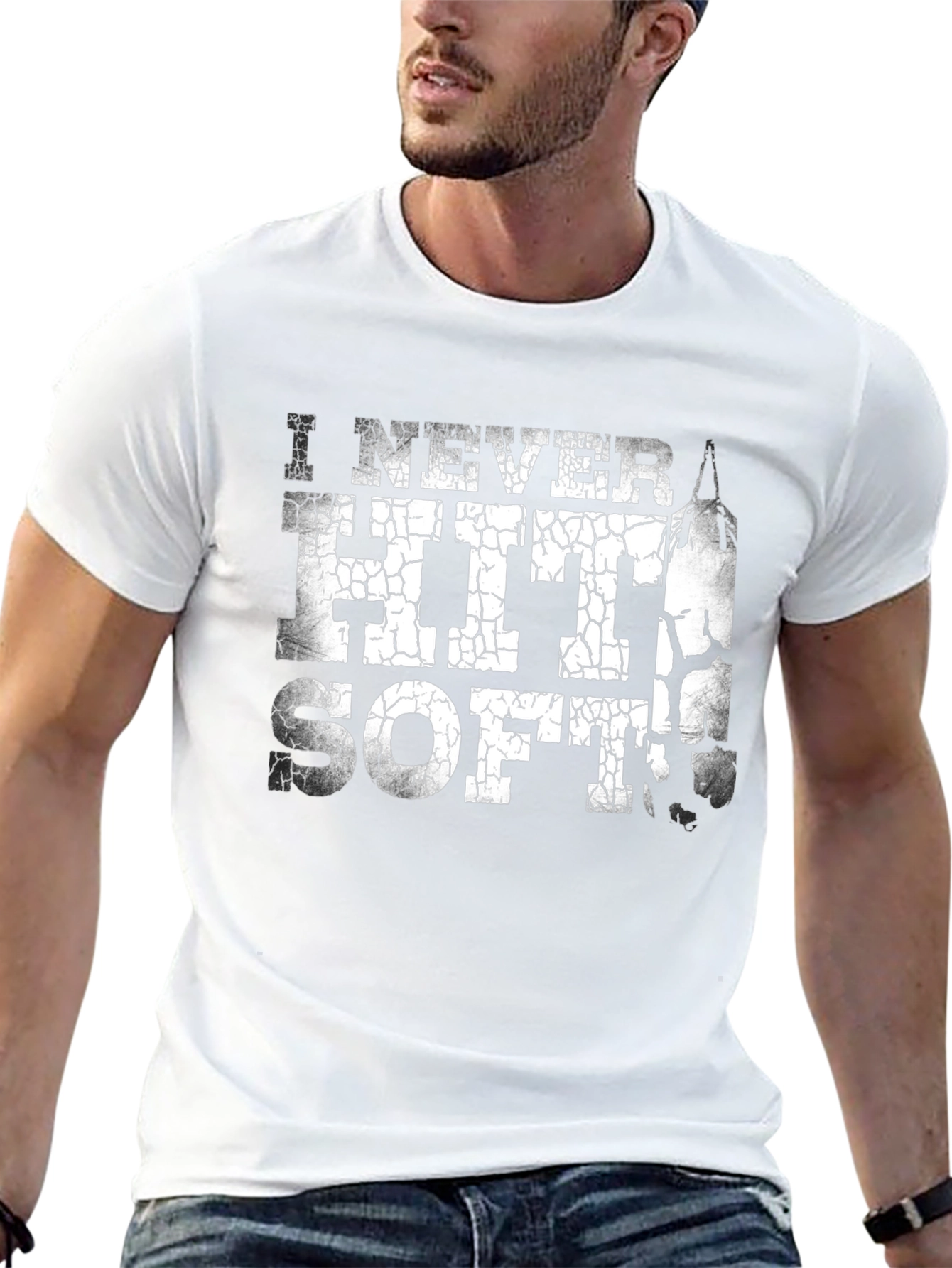 I Never Hit Soft Boxing Graphic Tee
