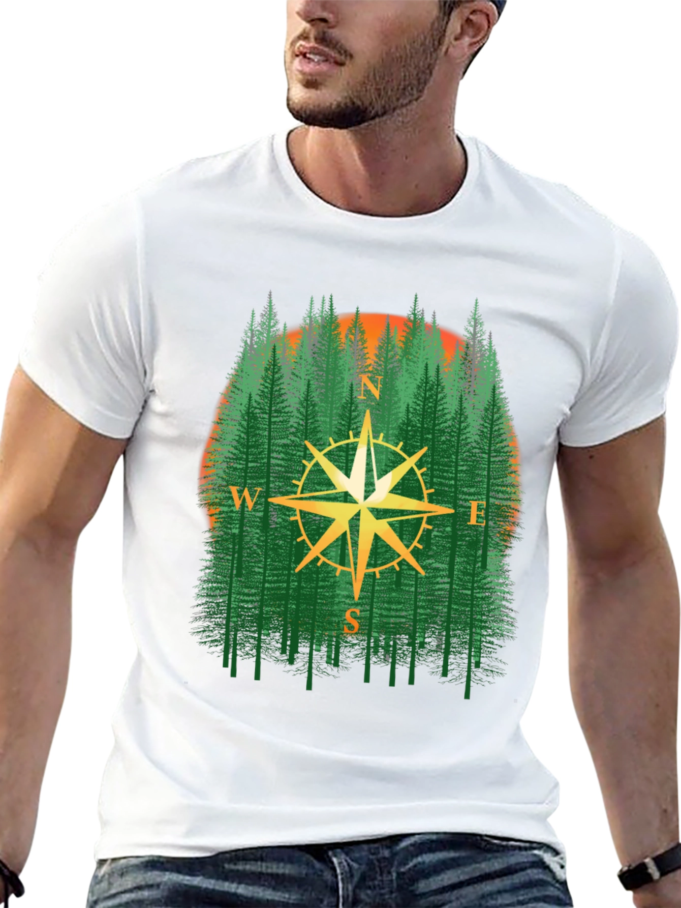 Compass Forest Graphic T-Shirt
