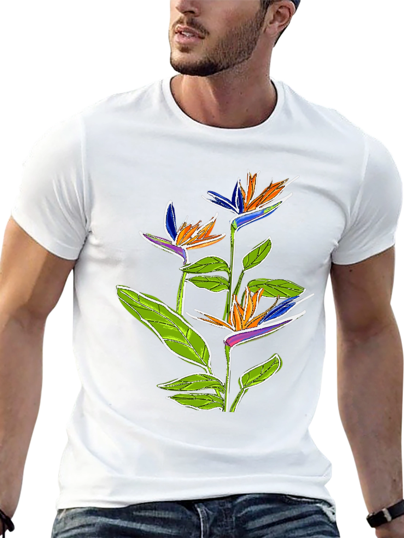 Bird of Paradise Flower Graphic T-Shirt