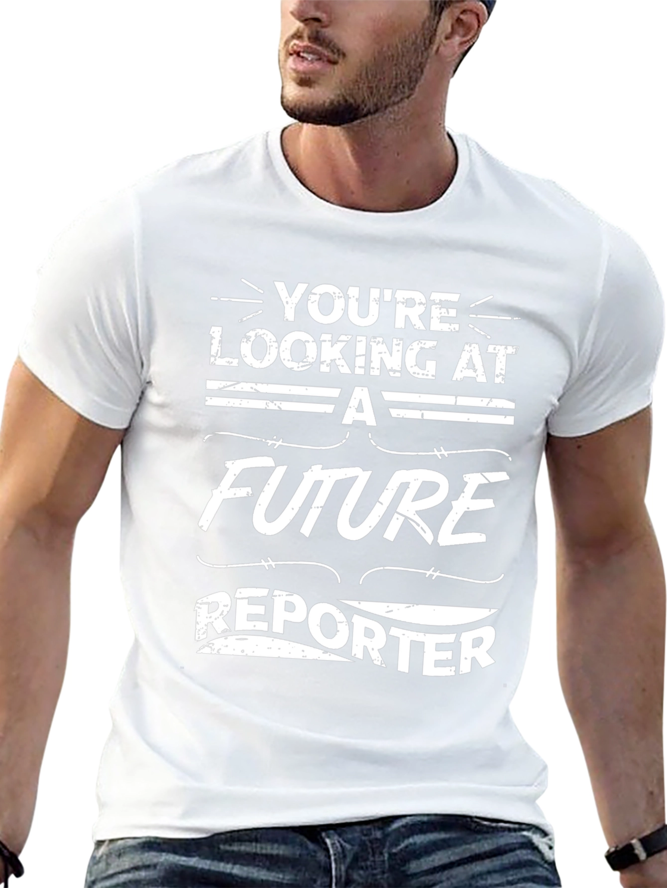 Future Reporter Graphic Tee - Black Cotton T-Shirt