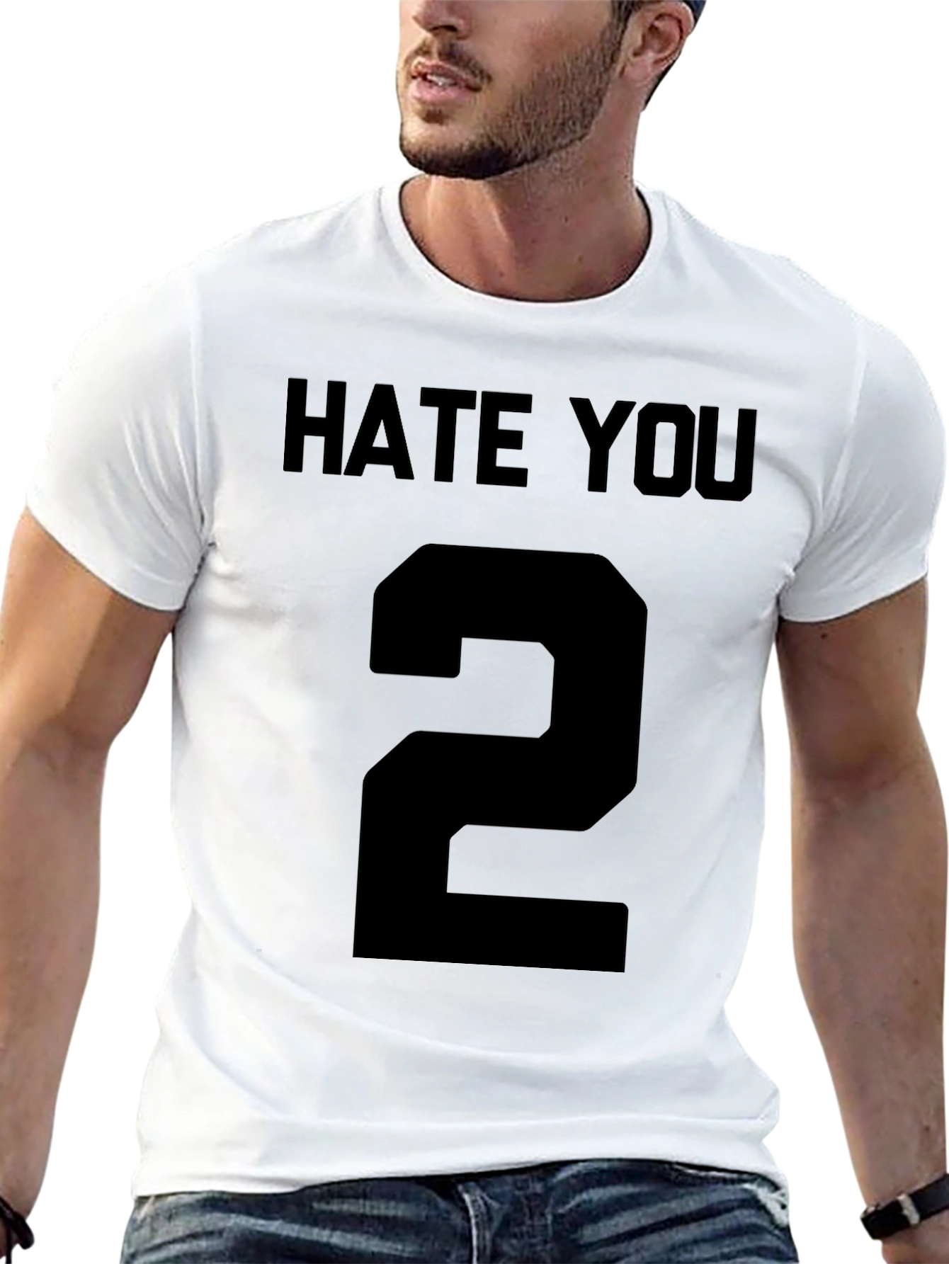 Hate You Number 2 Graphic Tee - Black
