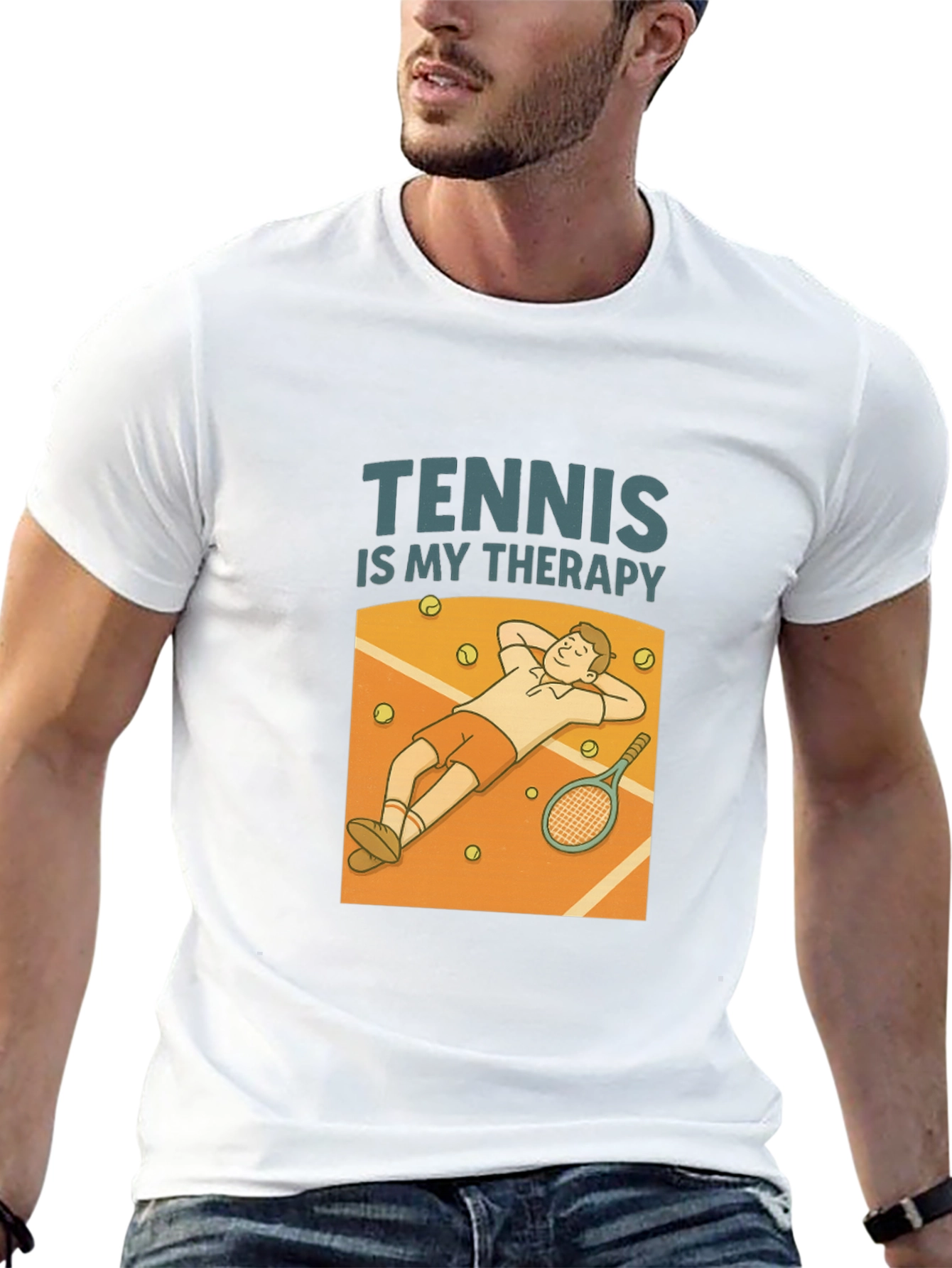 Tennis Therapy Graphic T-Shirt
