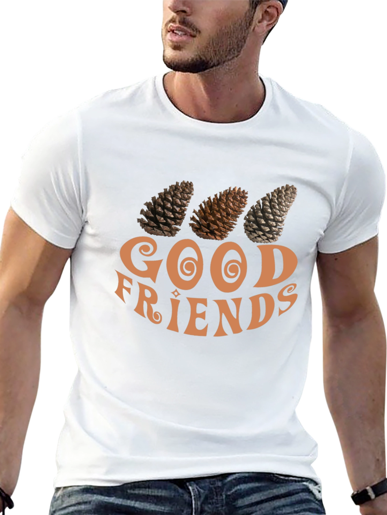 Good Friends Pine Cone Graphic Tee - Unisex