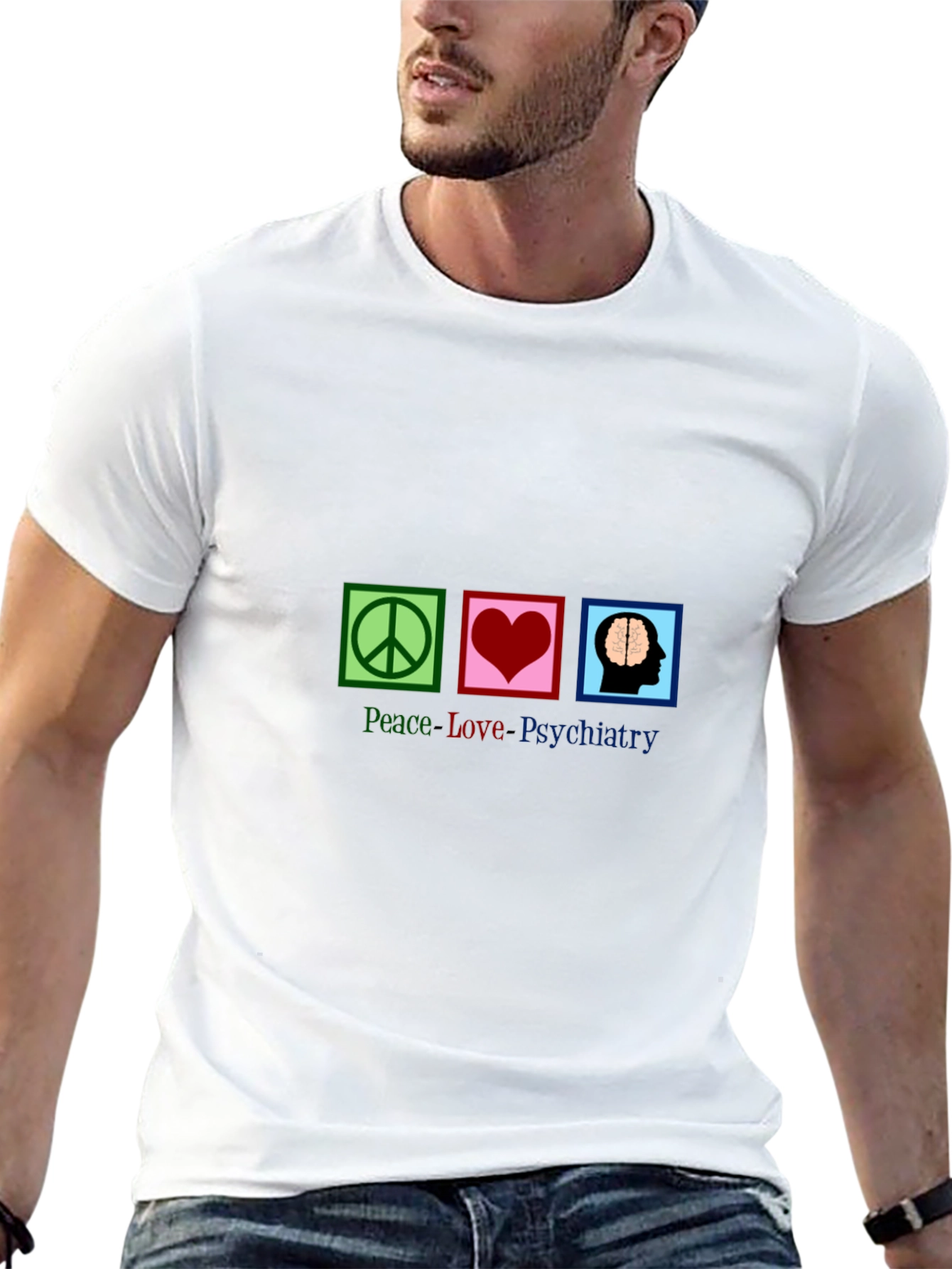 Peace Love Psychiatry Graphic T-Shirt