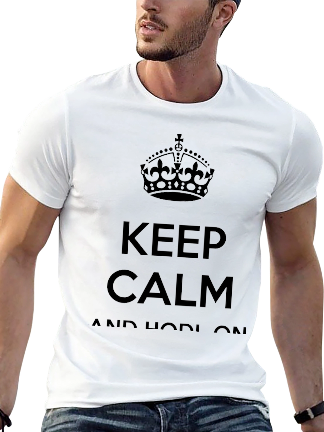Keep Calm and Hodl On Black T-Shirt