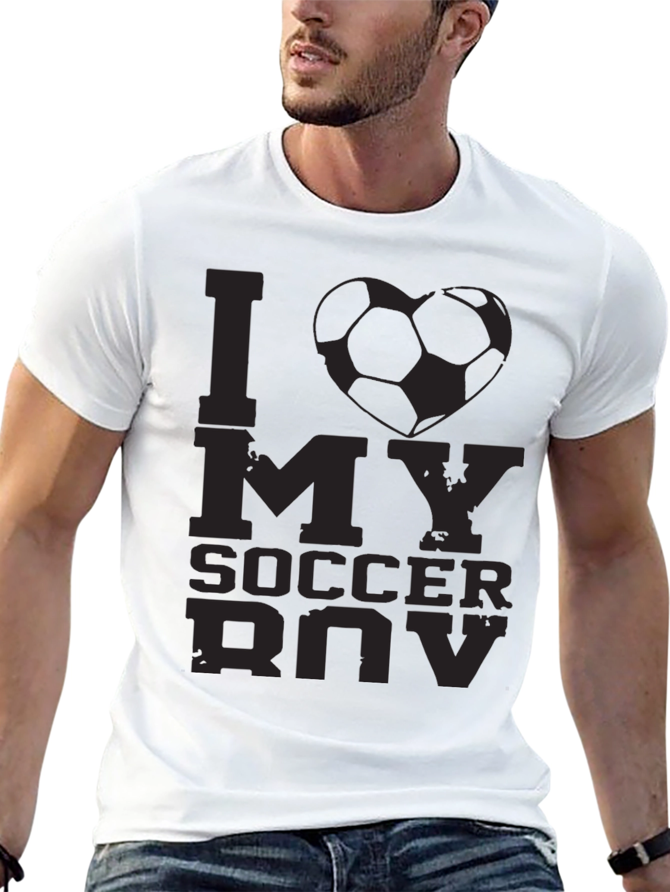 I Love My Soccer Boy - Novelty T-Shirt