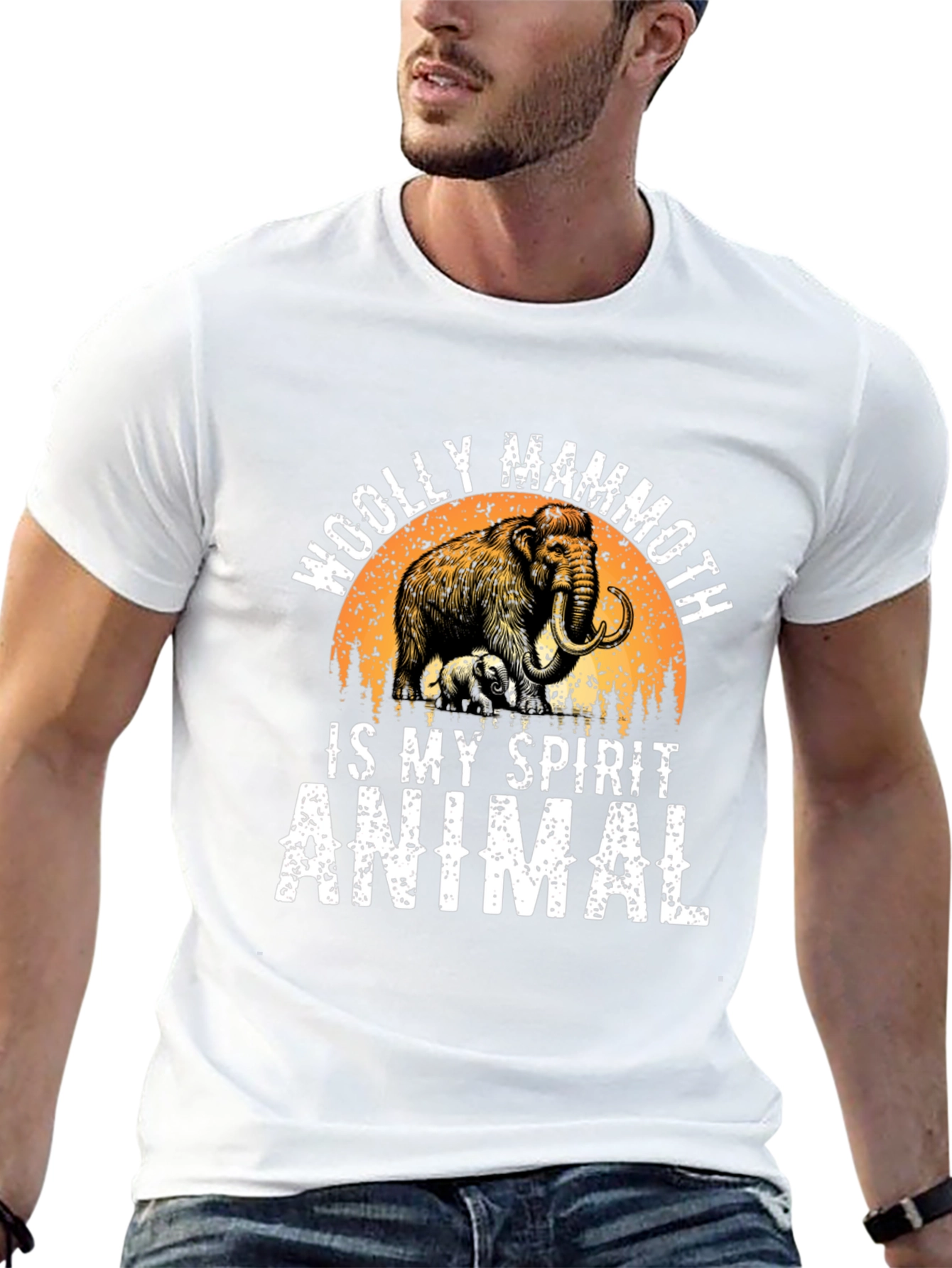 Woolly Mammoth Spirit Animal Graphic T-Shirt