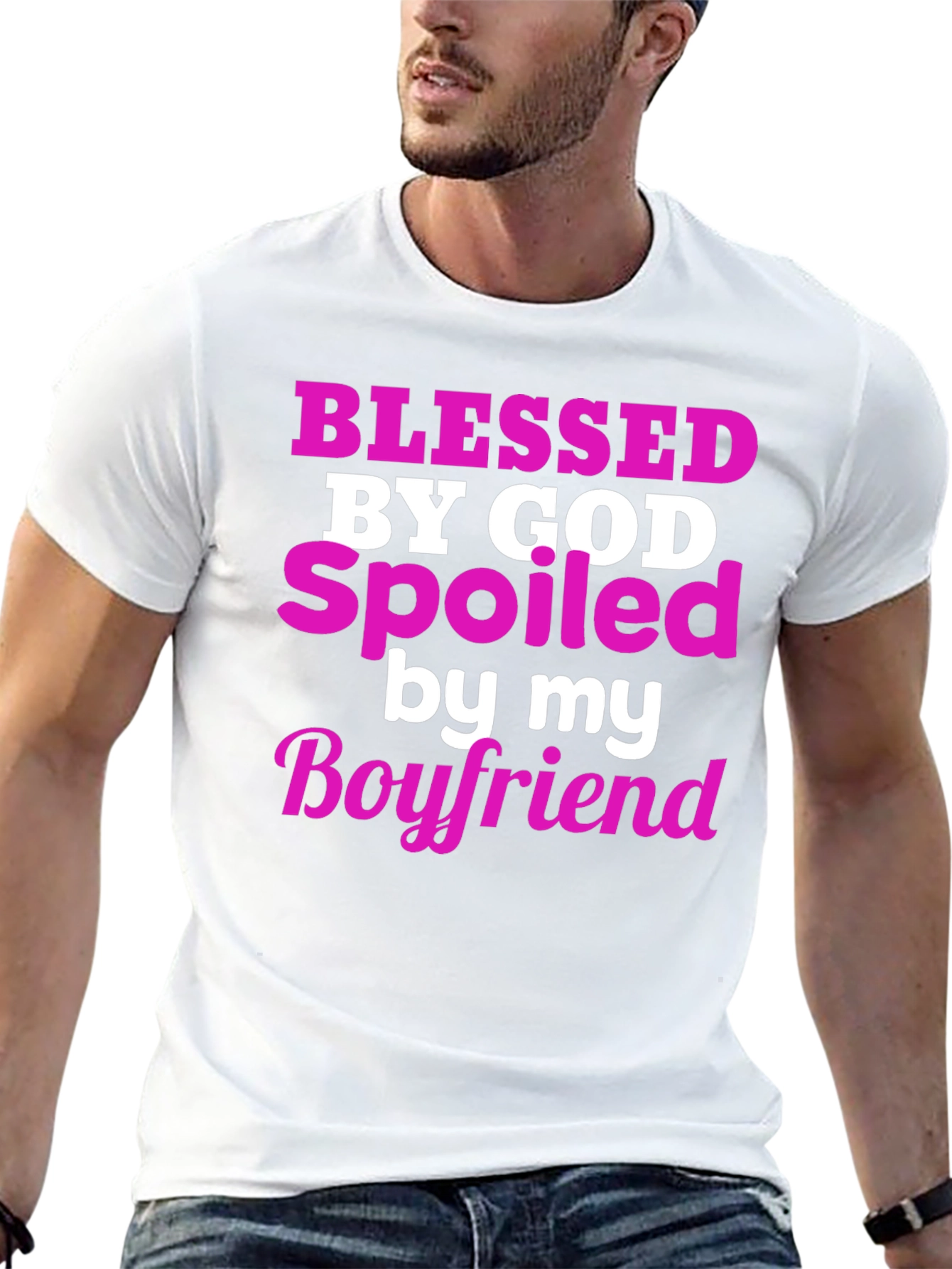 Blessed by God Spoiled by Boyfriend T-Shirt