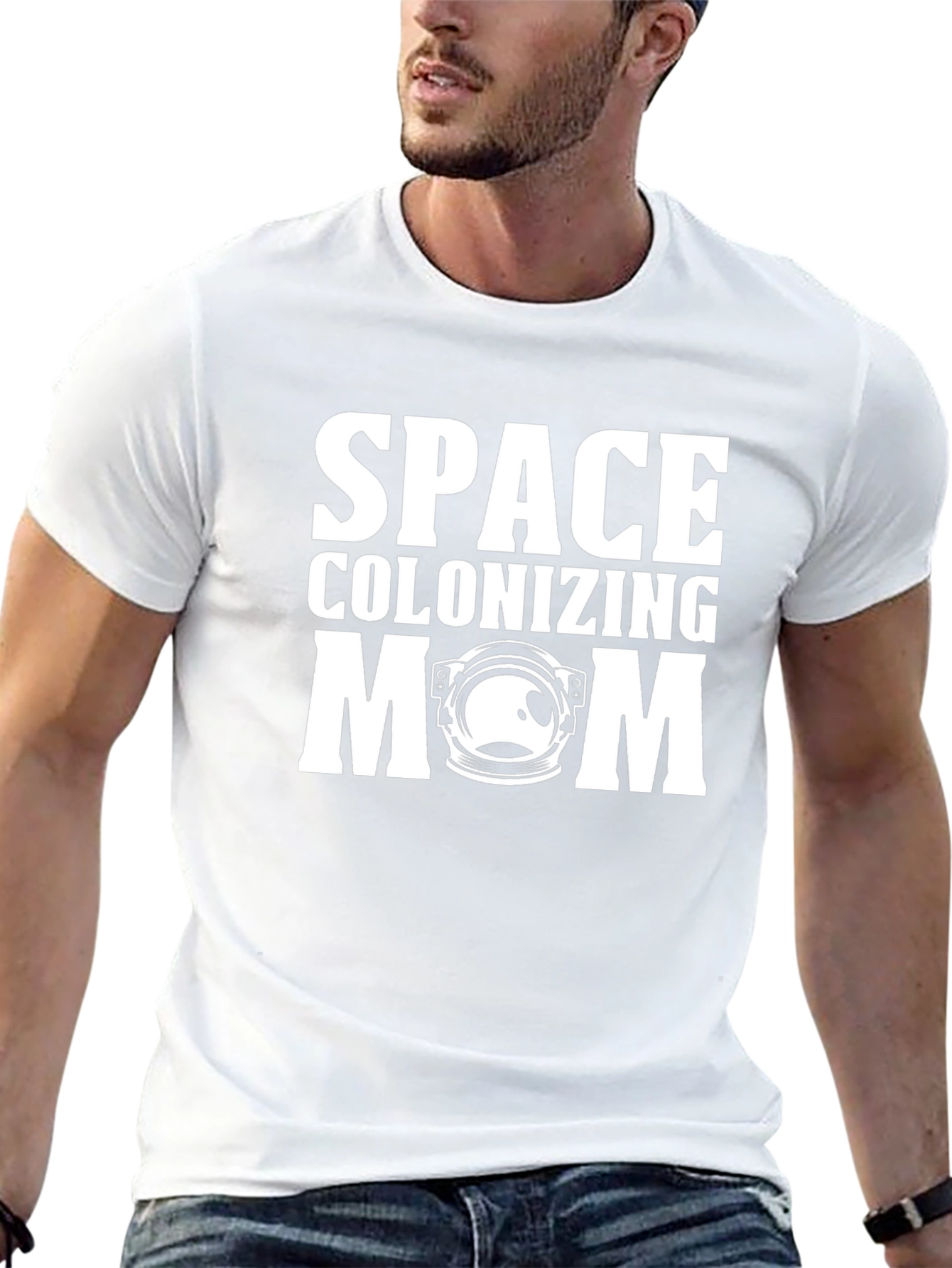 Space Colonizing Mom Black T-Shirt