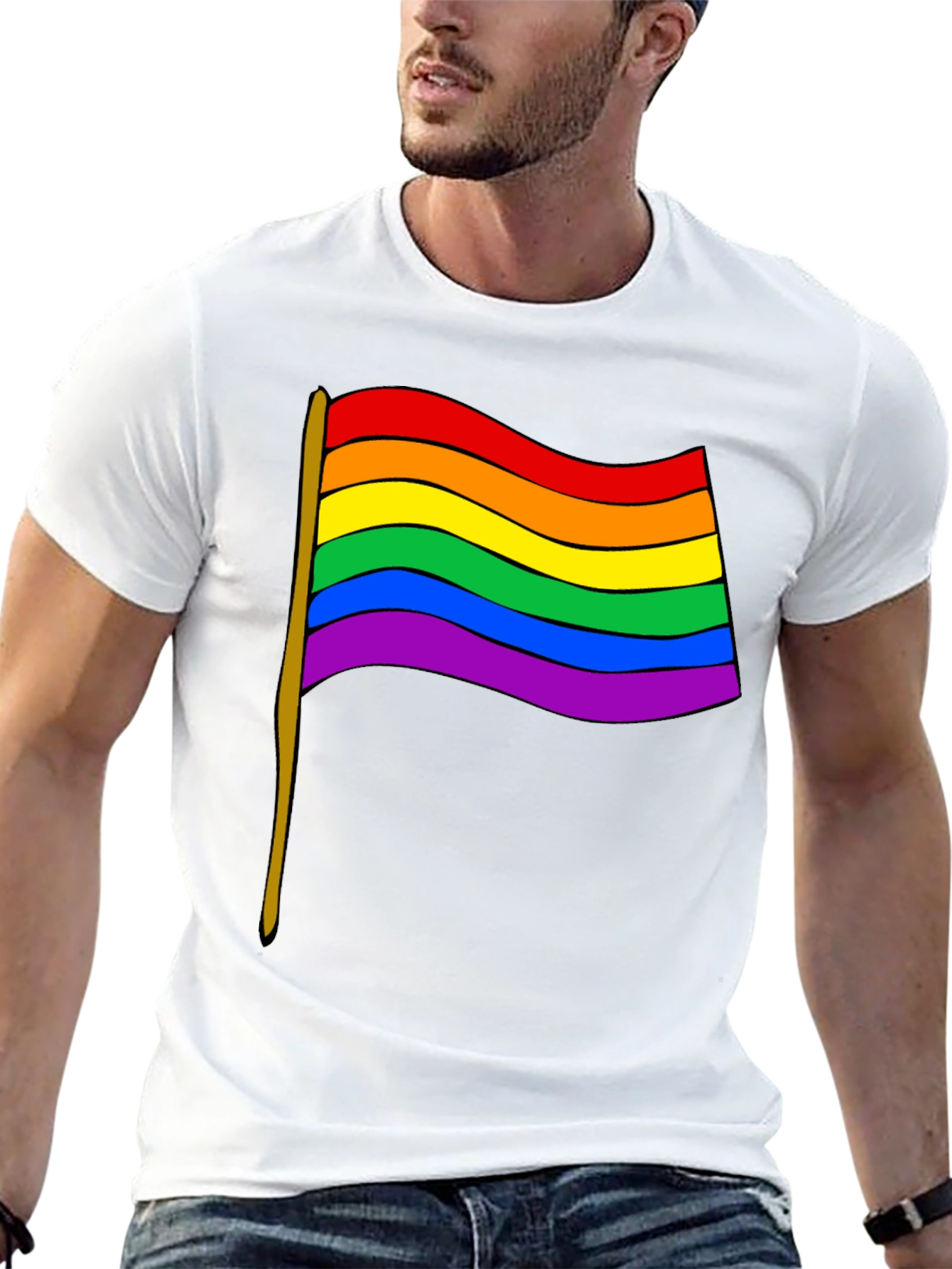 Pride Flag Graphic Tee - Unisex