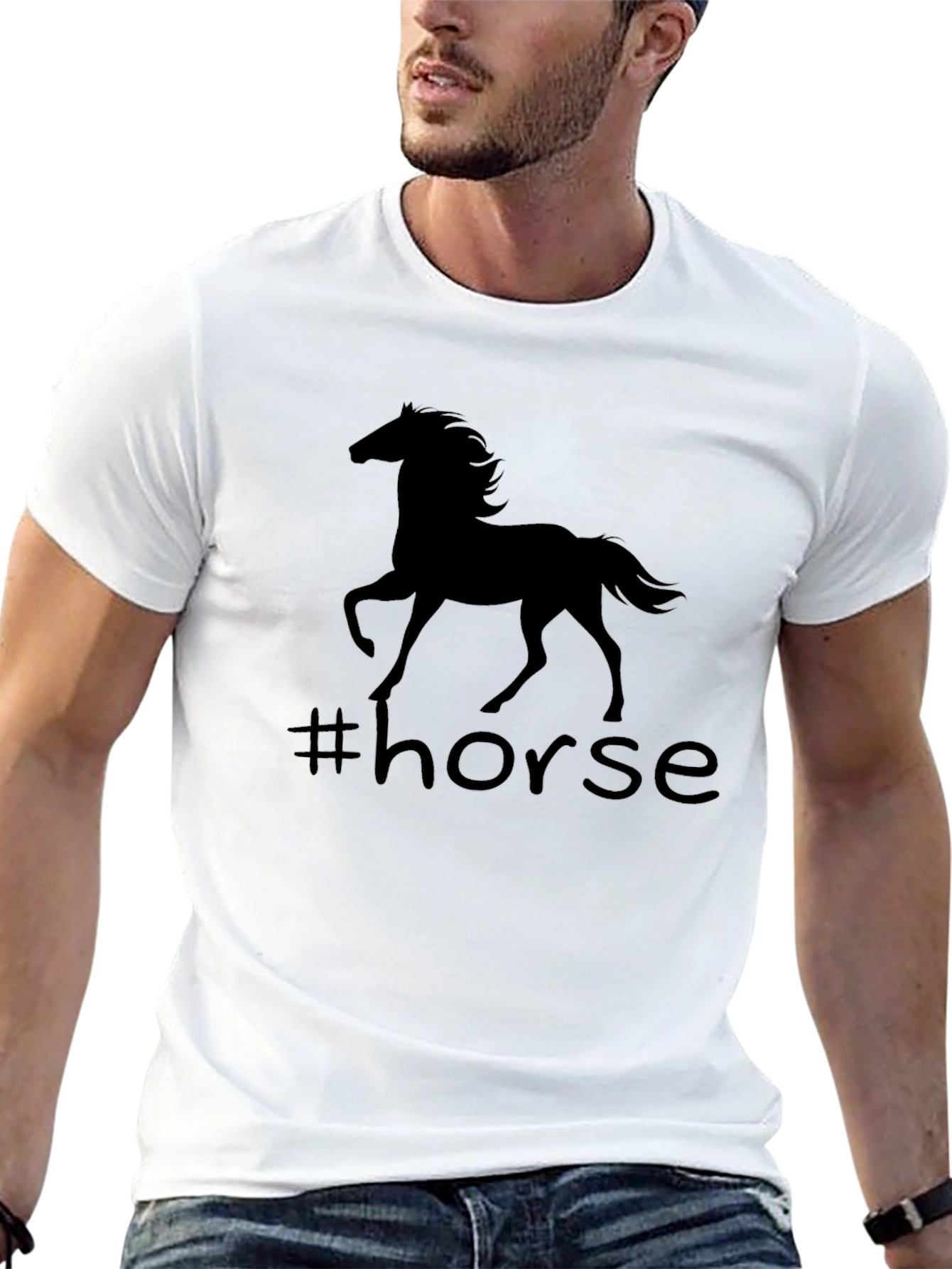 Horse Graphic Black T-Shirt