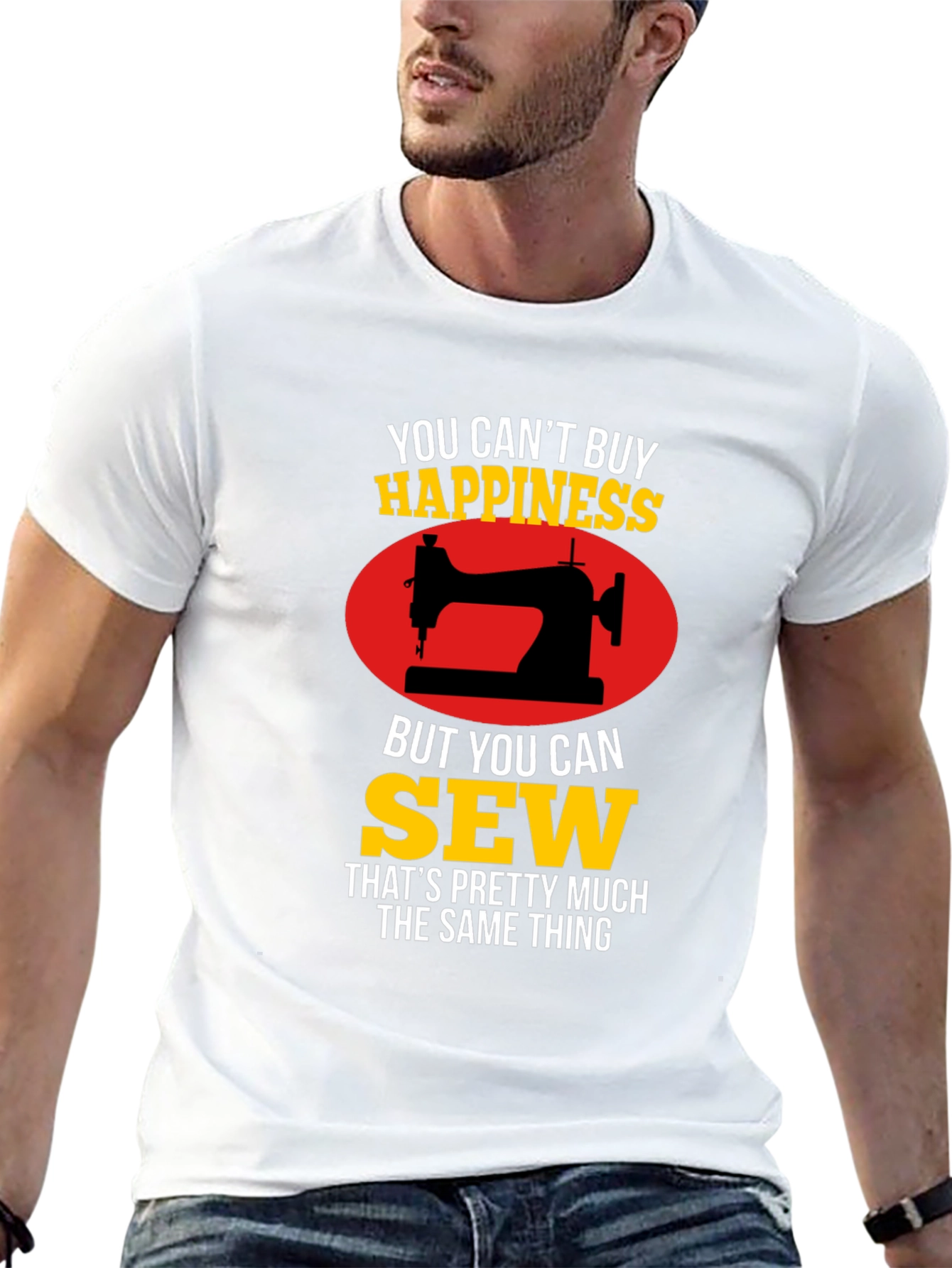 Sewing Happiness T-Shirt - Gift for Seamstress