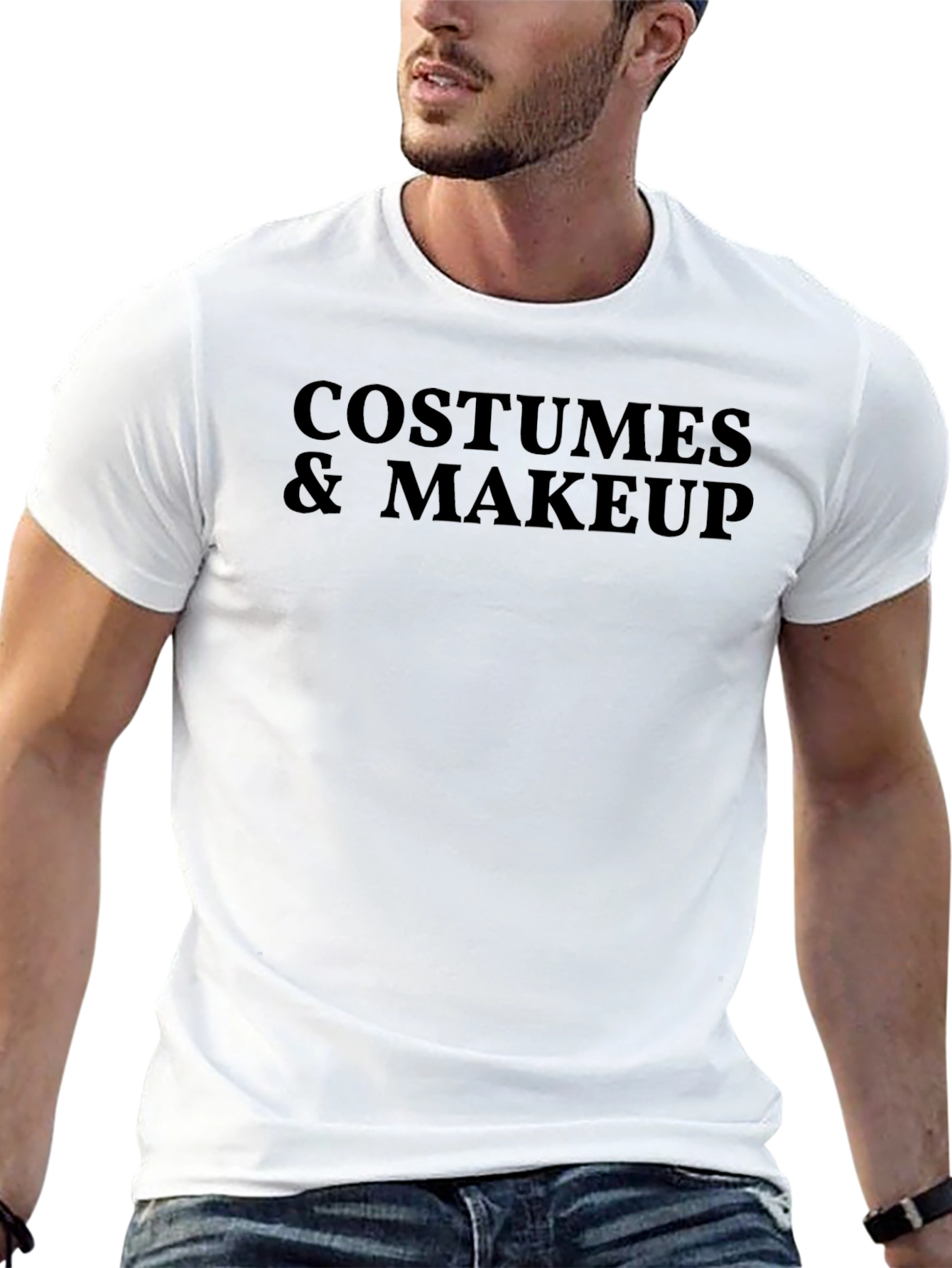 Costumes & Makeup Graphic Tee - Black Cotton Blend