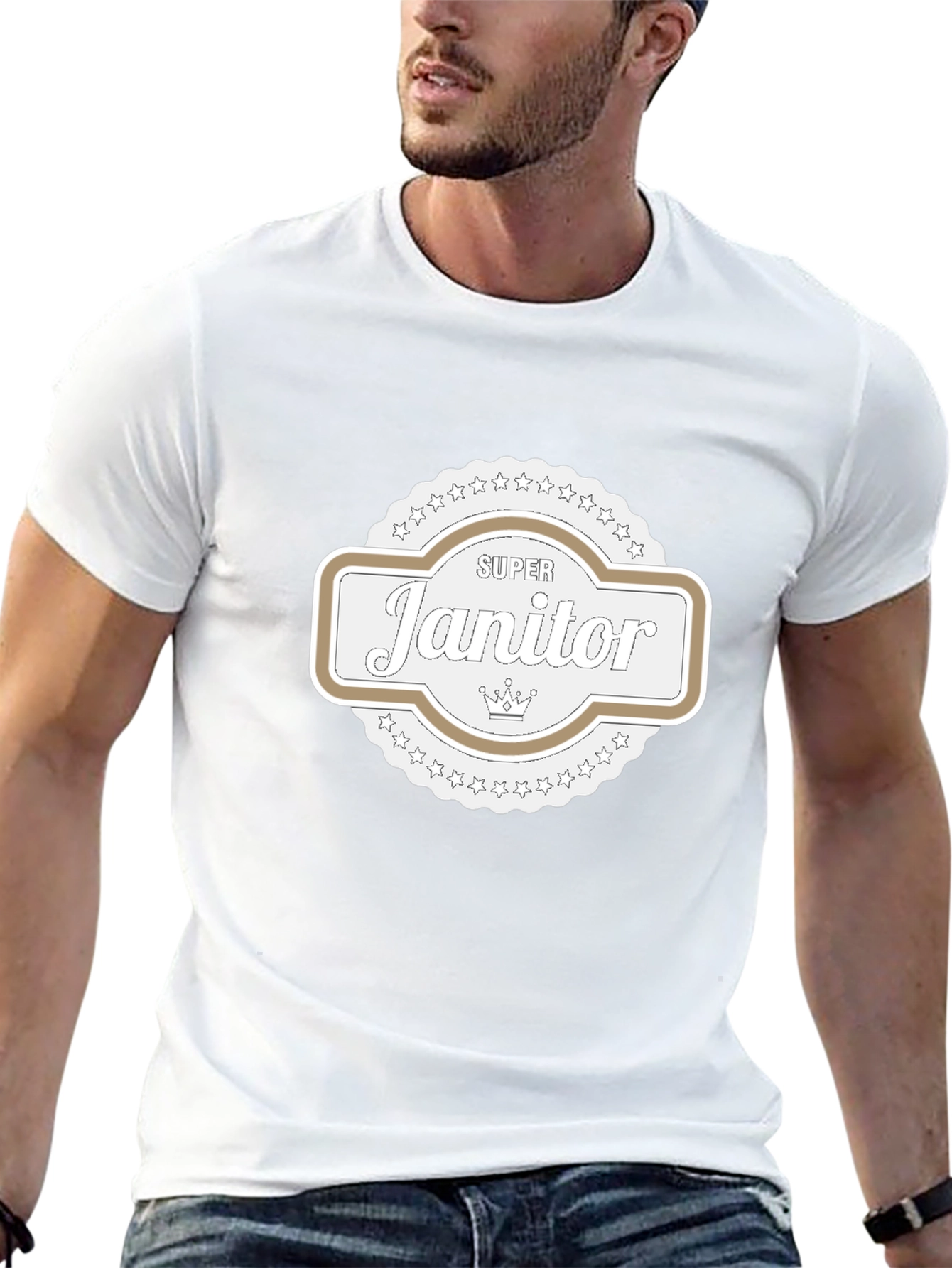 Super Janitor T-Shirt - Black Cotton Tee