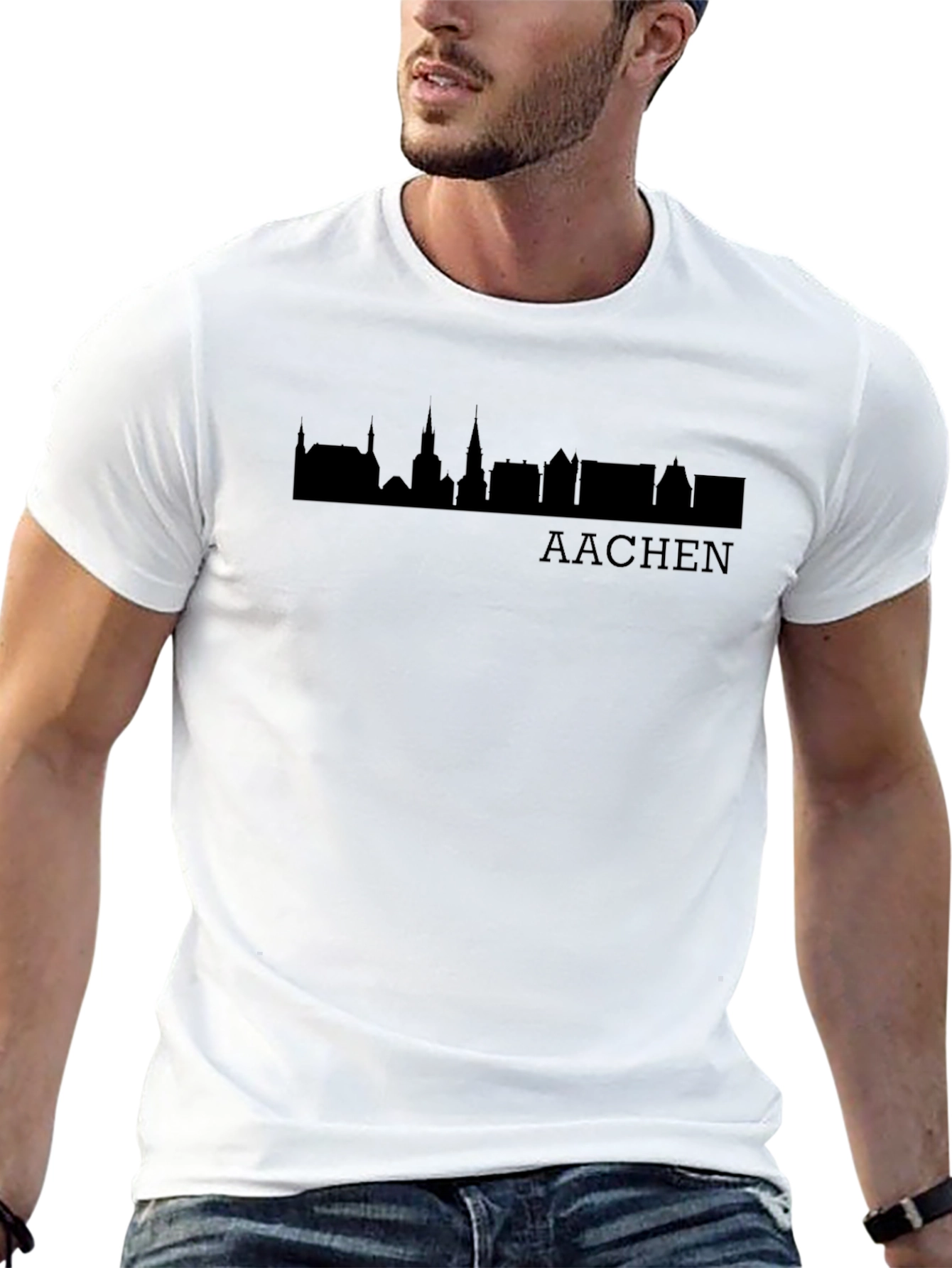 Aachen Skyline T-Shirt - Cityscape Silhouette Tee
