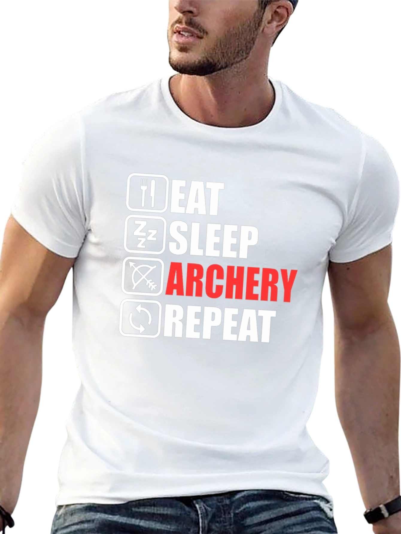 Eat Sleep Archery Repeat Graphic Tee